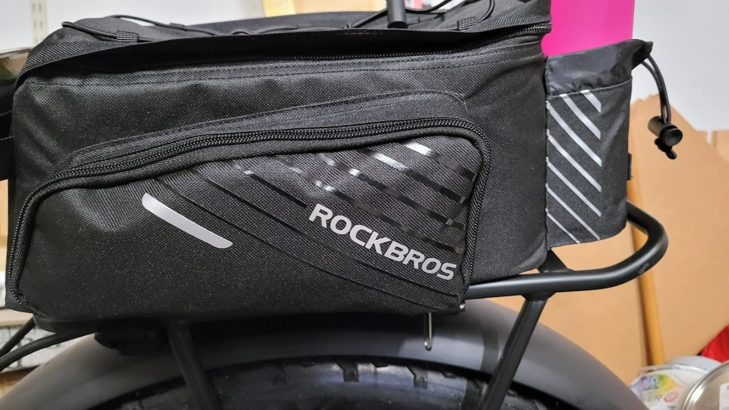ROCKBROS 15L Bike Rear Rack Bag Pannier Trunk Bag with Rain Cover customer photo 2
