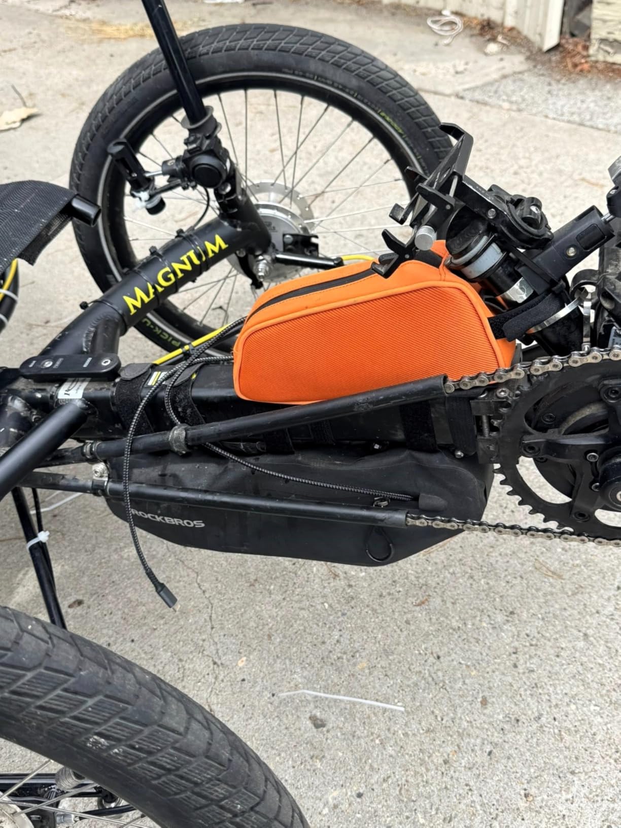 ROCKBROS Bike Frame Bag 840D Nylon Waterproof Bike Triangle Bag Bicycle | Under Top Tube Corner Pouch Storage Bag Double Bag Design with Reflective Logo for Cycling Accessories customer photo 1