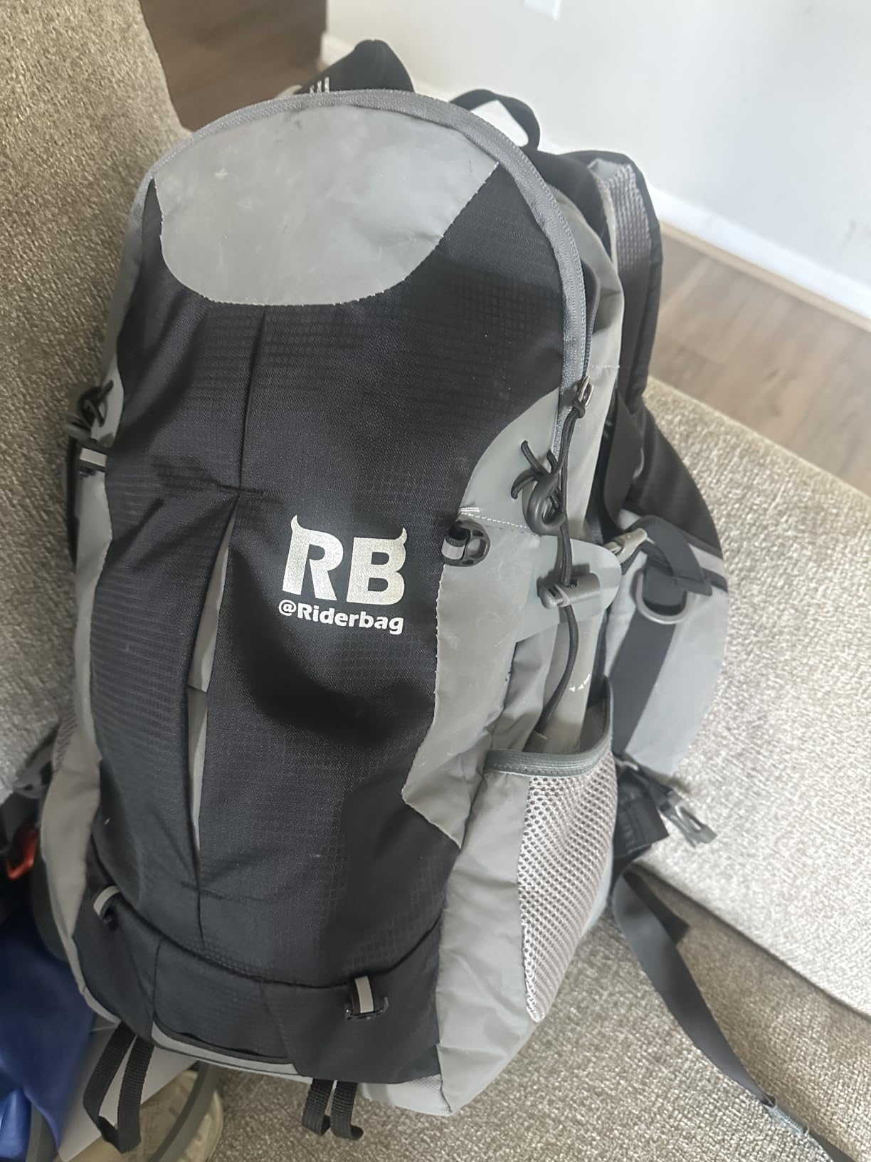 riderbag Reflective Motorcycle Backpack, Hi Viz Commuter Riding Bag | Designed by Riders for Everyday Rides with Laptop Compartment and Helmet Net. Built to Help You Be Seen. customer photo 2