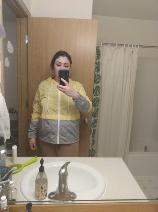 Raincoat Women Lightweight Waterproof Rain Jackets Packable Outdoor Hooded Windbreaker customer photo 2