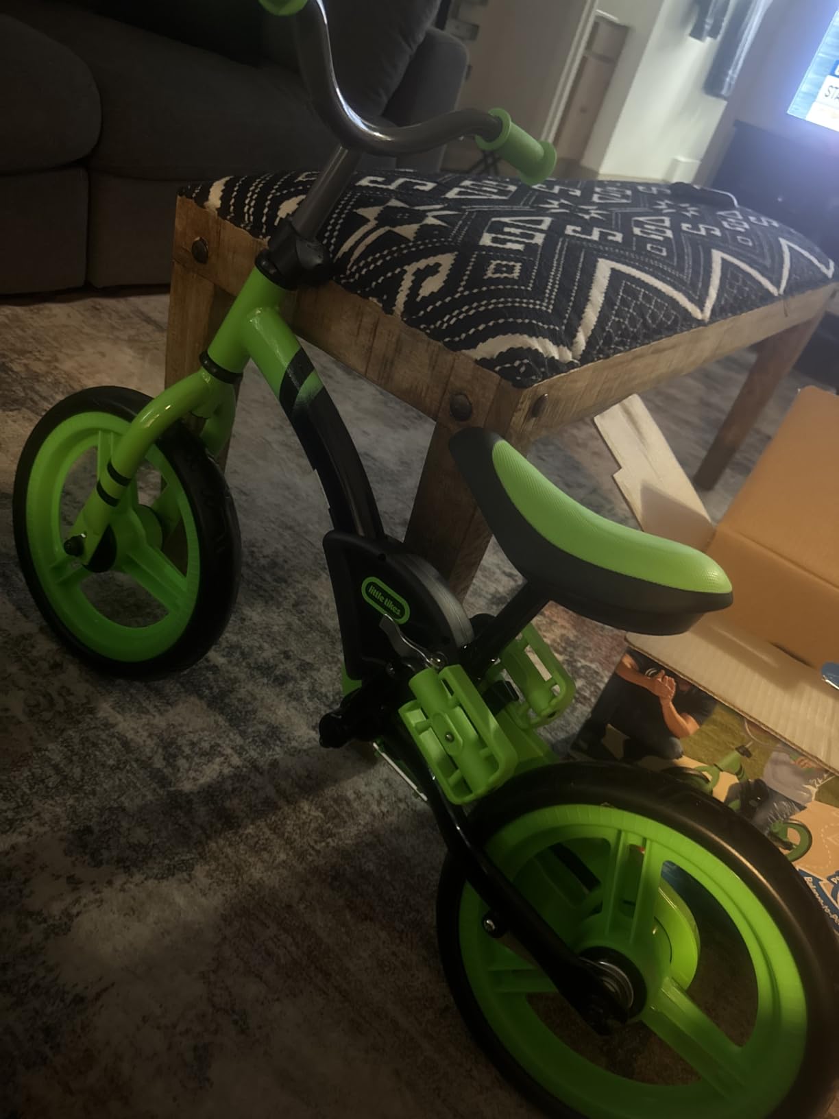 My First Balance-to-Pedal Training Bike for Kids in Green, Ages 2-5 Years, 12-Inch, 649615C customer photo 1