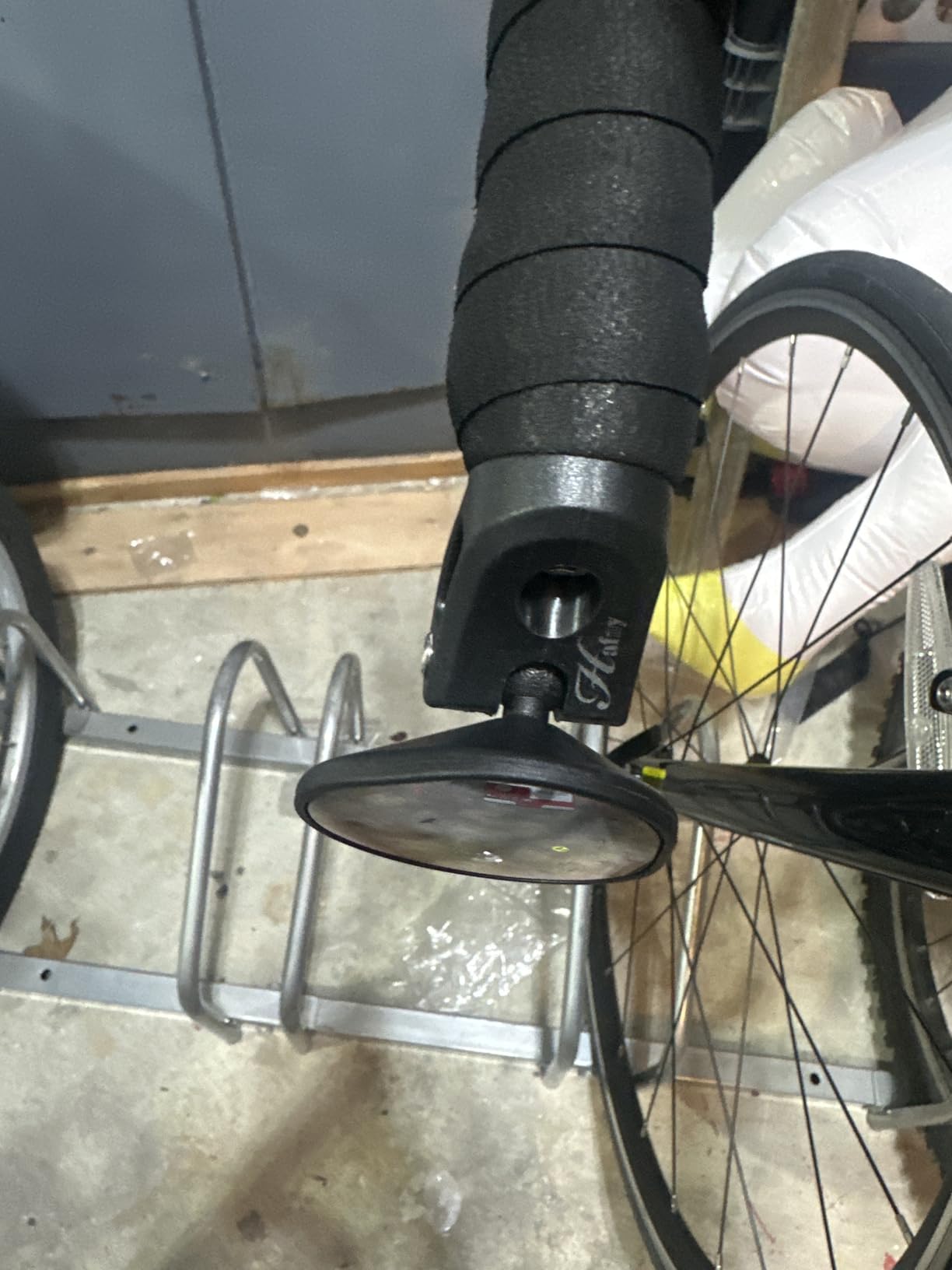 Hafny Drop Bar Bike Mirror, HD Automotive Grade Glass, Shatter-Proof, Super Convex Lens, Bar End Mirror, Cycling Mirror, HF-M956-FR06 (Silver Glass) customer photo 2