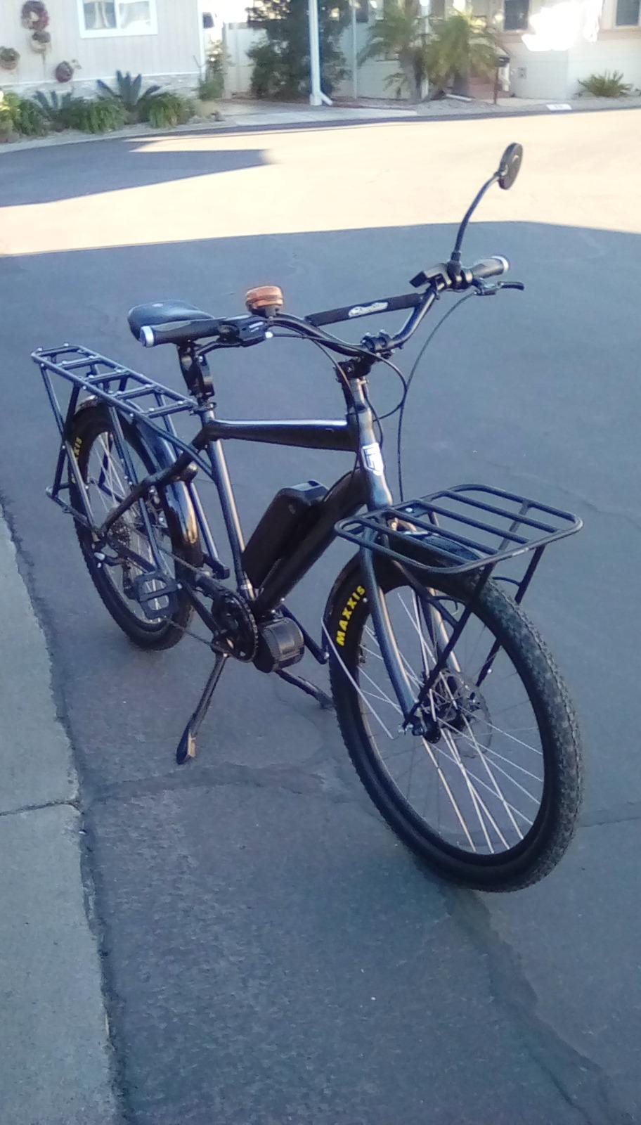 Mongoose Envoy Cargo Bike for Adult, 24-Speed Trigger Shifter, 26-Inch Wheels, Aluminum Cargo Frame, Internal Cable Routing, Mechanical Disc Brake, with Two Large Weather Resistant Cargo Bags customer photo 2