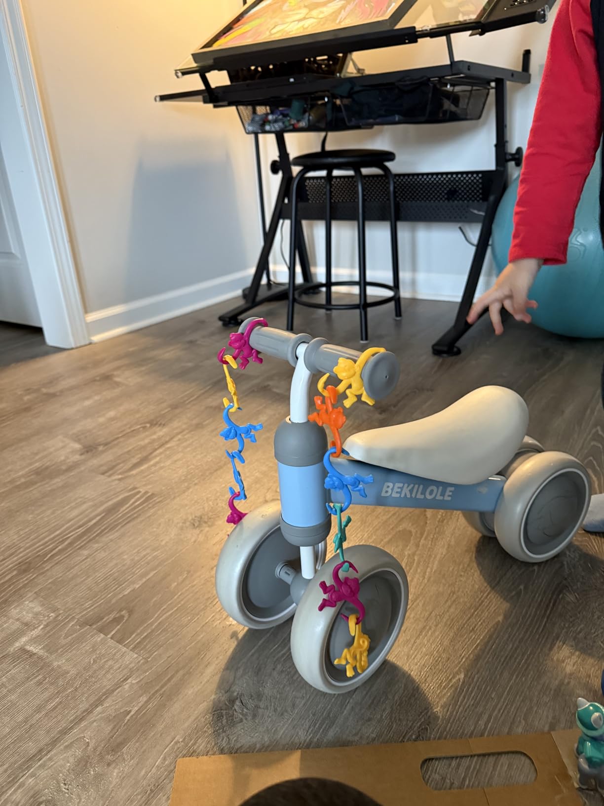 BEKILOLE 1 Year Old Girl Gifts Baby Balance Bike 1st Birthday Girl Gift with LED Light Up Wheels for 12-24 Months Toddlers - ASTM Certified 2-Minute Assembly Pink First Ride On Training Toy customer photo 2