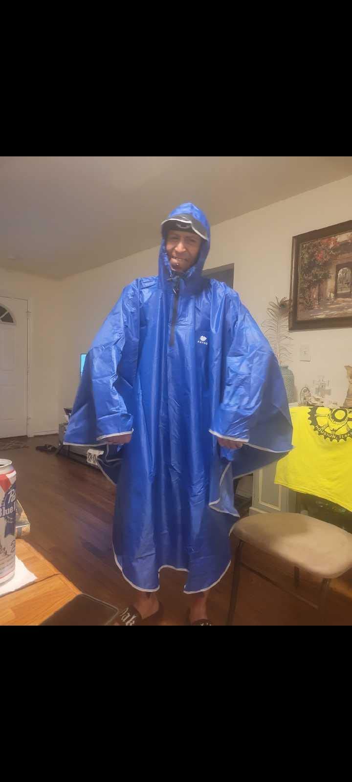 ANYOO Waterproof Rain Poncho Bike Bicycle Rain Capes Lightweight for Adults customer photo 1