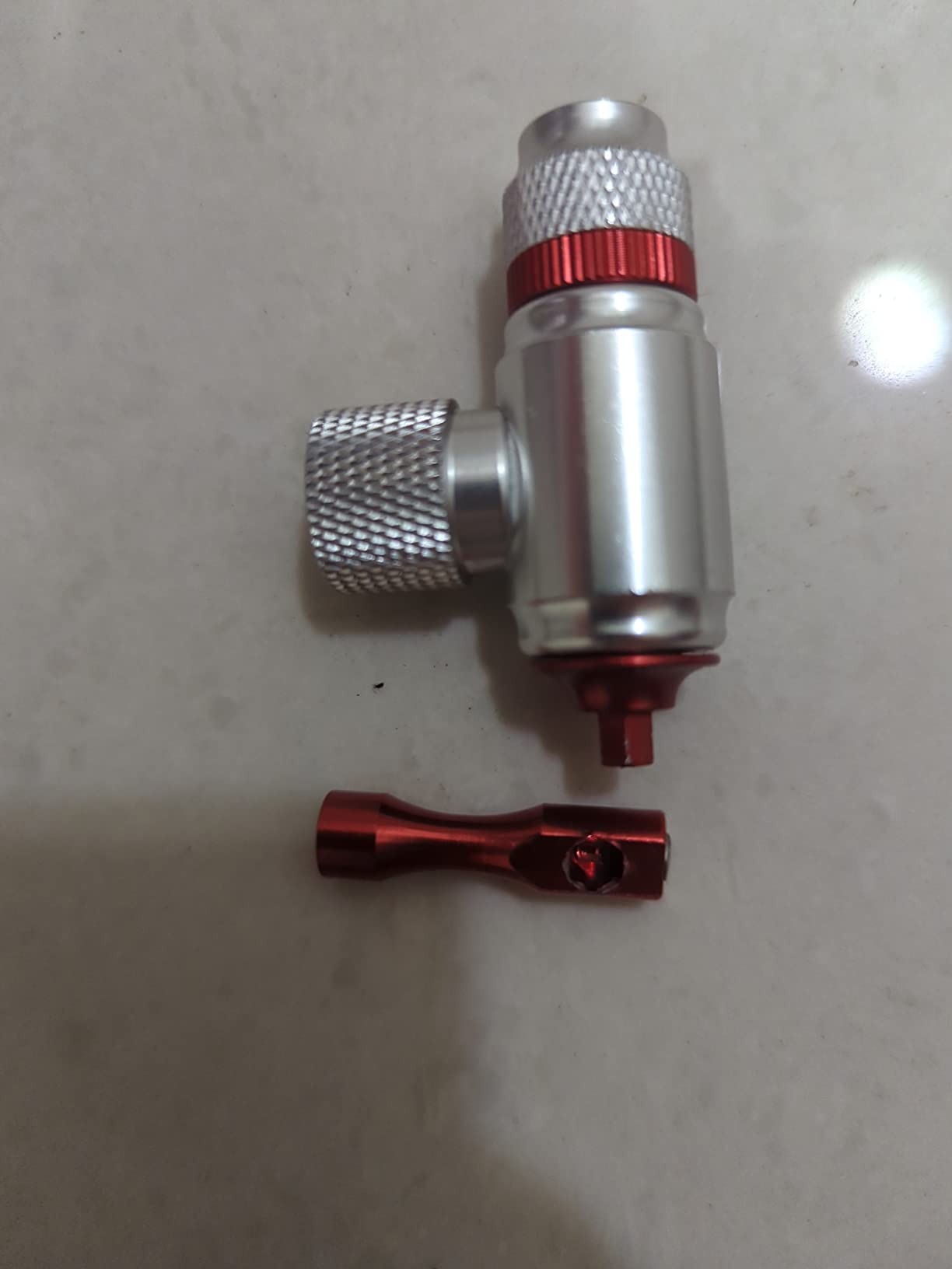 CO2 Bike Tire Inflator, Quick & Easy Presta and Schrader Valve Compatible Bicycle Pump for Road and Mountain Bikes Include Sleeve and No CO2 Cartridges customer photo 2