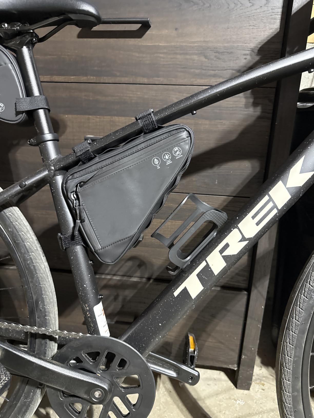 Bike Frame Bag - Water-Resistant Reflective Triangle Storage Bag, 2L | Two Side Pockets, Strap-On Under Seat Cycling Tool Accessories Pouch for Mountain Road Bike Ebike Trip customer photo 1