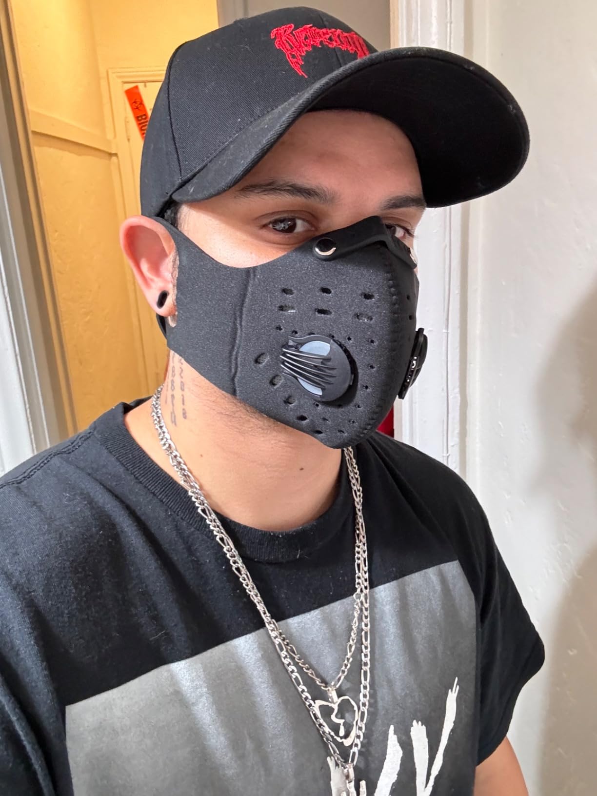 PISIQI Dust Mouth Face Cover Half Face Sports Face Anti Dust Face Mouth Cover with Valve Reusable Shield Outdoor Facial customer photo 1
