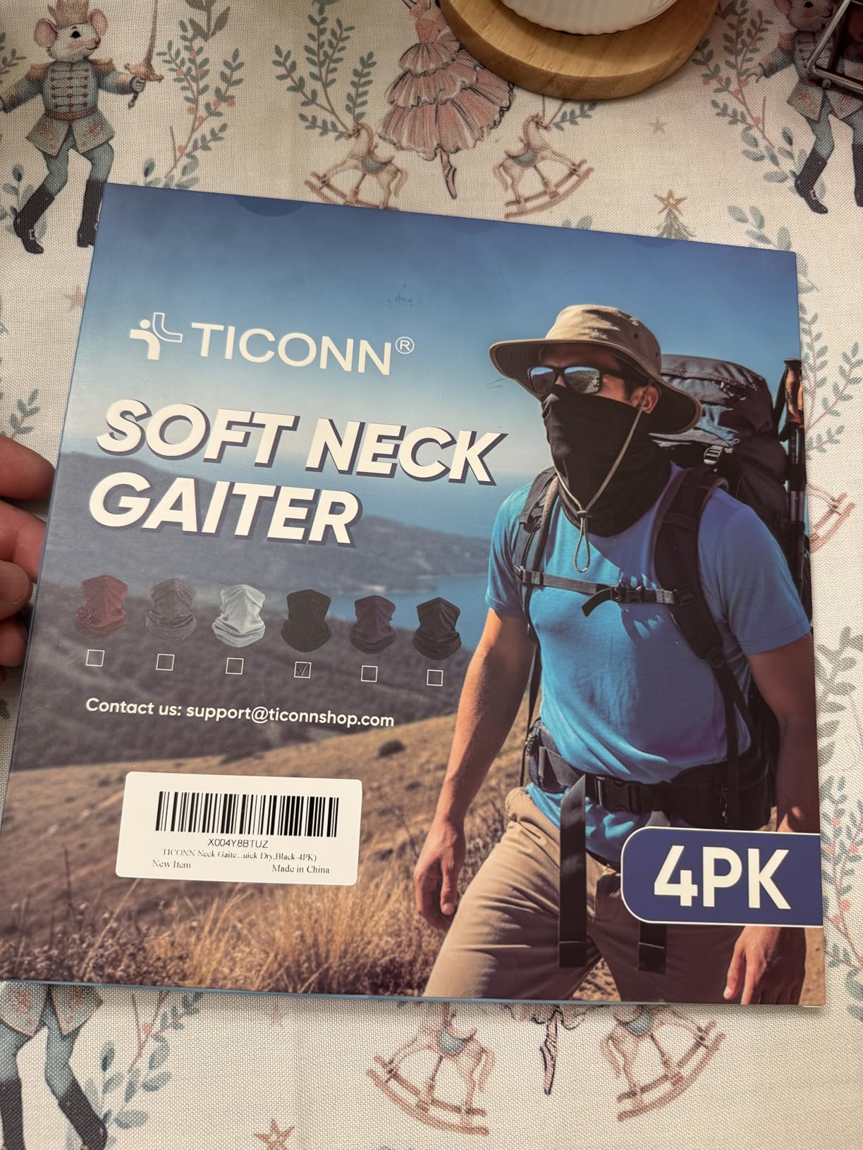 TICONN Neck Gaiter Face Cover Scarf, Neck Warmer Breathable Sun & Wind-proof for Skiing Fishing Hiking Cycling customer photo 2