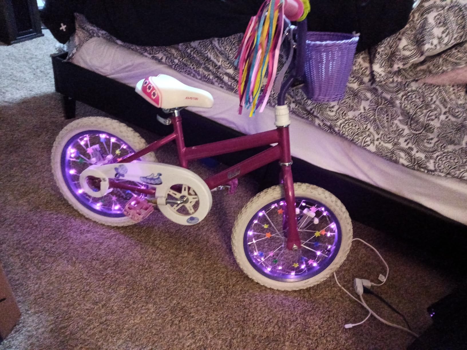 TINANA 2 Tire Pack LED Bike Wheel Lights Ultra Bright Waterproof Bicycle Spoke Lights Cycling Decoration Safety Warning Tire Strip Light for Kids Adults Night Riding customer photo 2