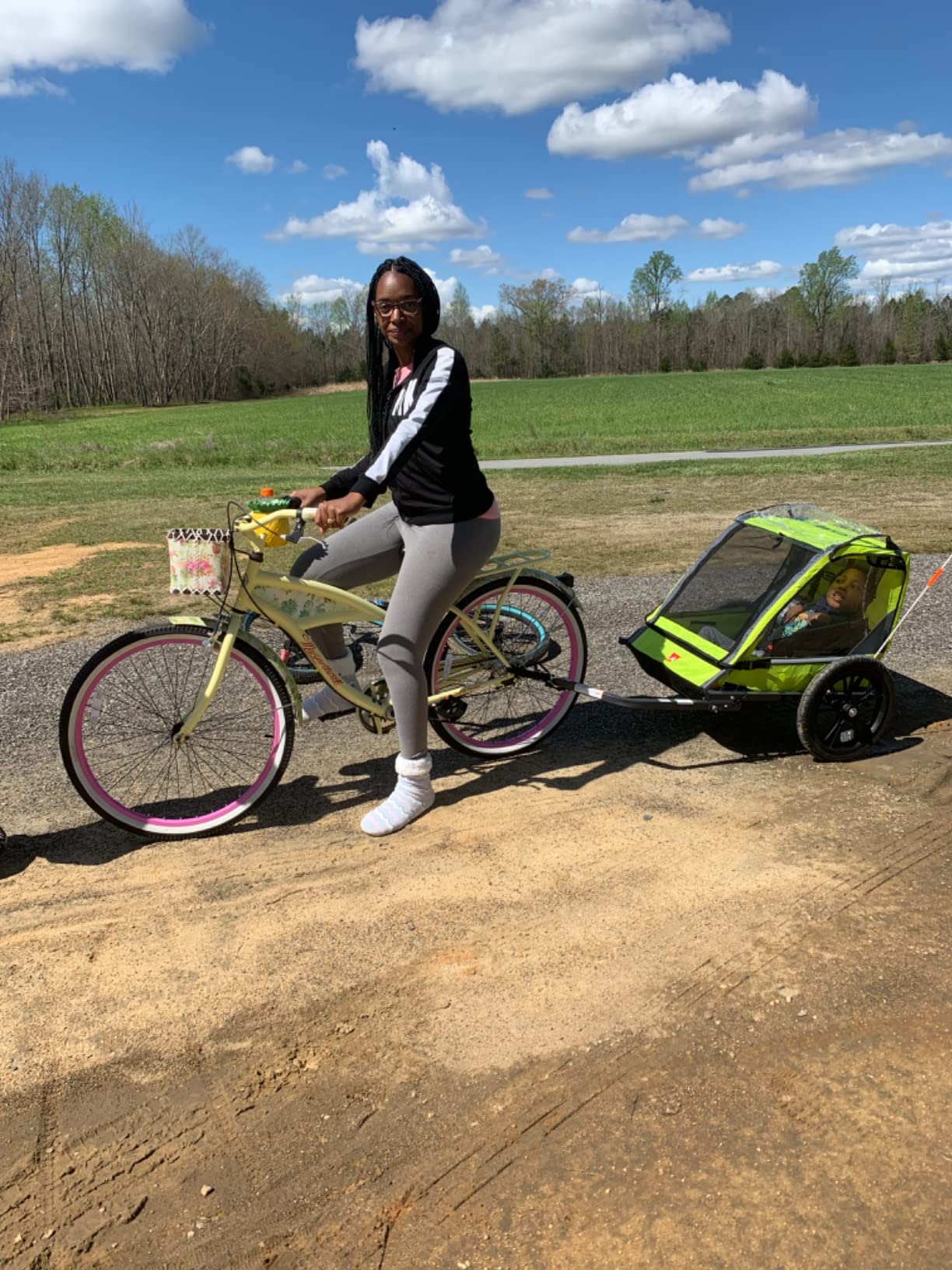 Allen Sports Hi-Viz 2-Child Bicycle Trailer, Model ET2 customer photo 1