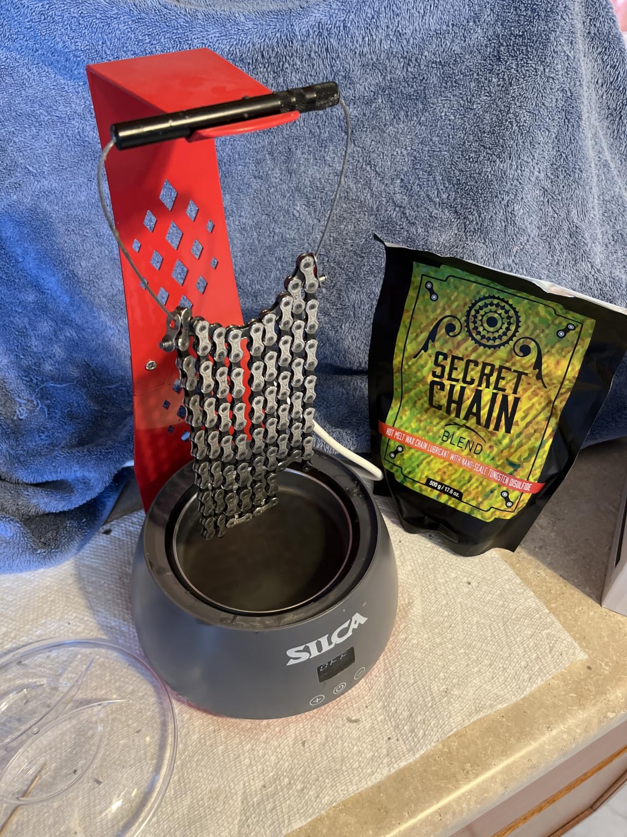 SILCA Secret Bike Chain Wax Blend, Hot Melt Wax Bicycle Chain Lube - 500g | The fastest chain lubricant on the market (3rd party tested), nano tungsten disulfide, easy boiler-bag application customer photo 1