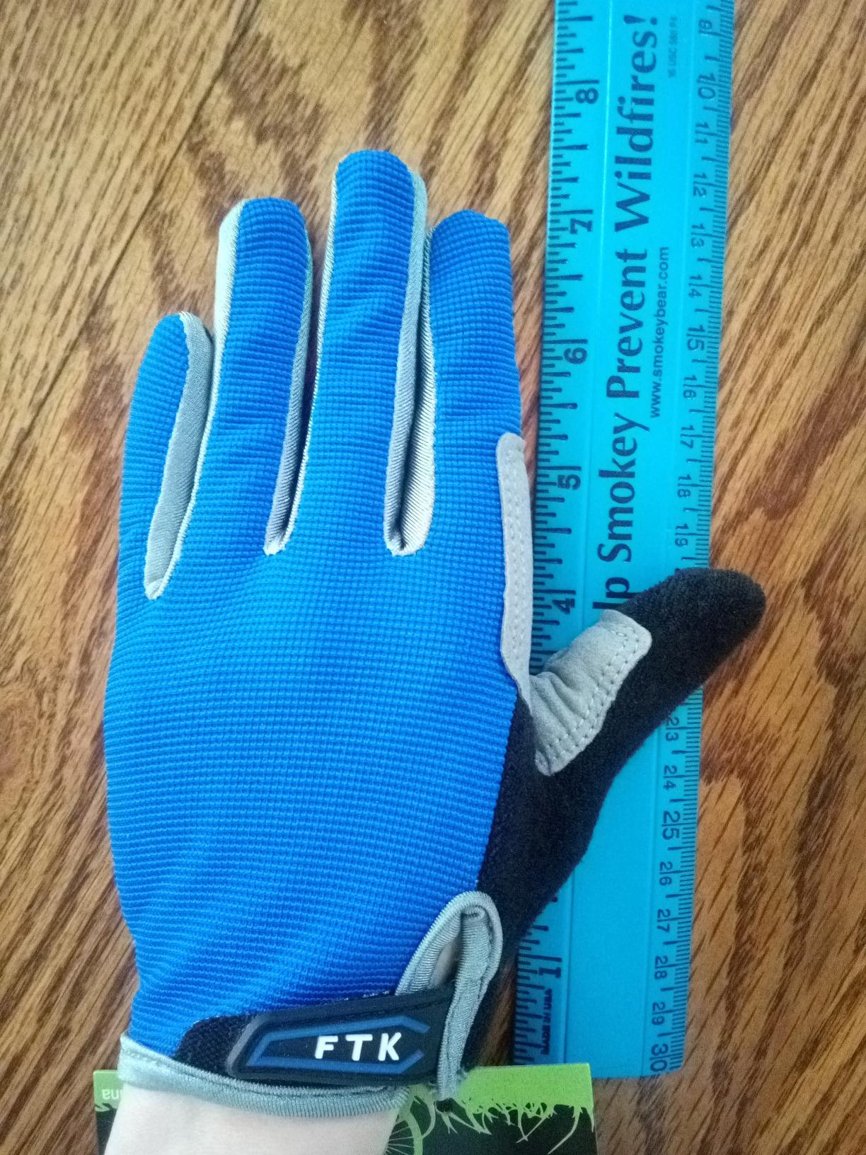 FINGER TEN Cycling Gloves Kids Boys Girls Youth Full Finger Pair Dirt Bike Riding, Children Toddler Touch Screen Mountain Road Bicycle Warm Cold Weather Gel Padded, Color Blue Orange customer photo 1