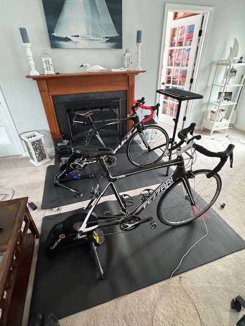 KOM Cycling Media Display - Indoor Cycling Desk for Bicycle Trainer - Bike Desk Creates Rad Indoor Cycling Pain Cave - Perfect for Displaying Zwift, TR, and Wahoo SUF! customer photo 2