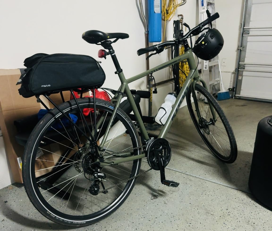 MOSISO Bike Rack Bag, Waterproof Bicycle Trunk Pannier Rear Seat Pouch Cycling Bike Carrier Backseat Storage Luggage Saddle Shoulder Bag customer photo 1