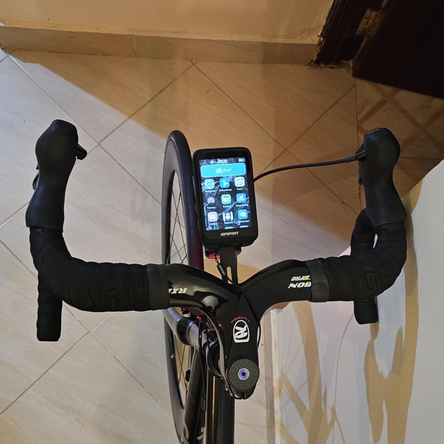 RXL SL Road Bike Carbon Integrated Handlebar Black 3K Glossy Bicycle Handle bar and Stem Ultra-Light Handlebars Bicycle Handlebar 400/420/440mmX90/100/110/120mm customer photo 1
