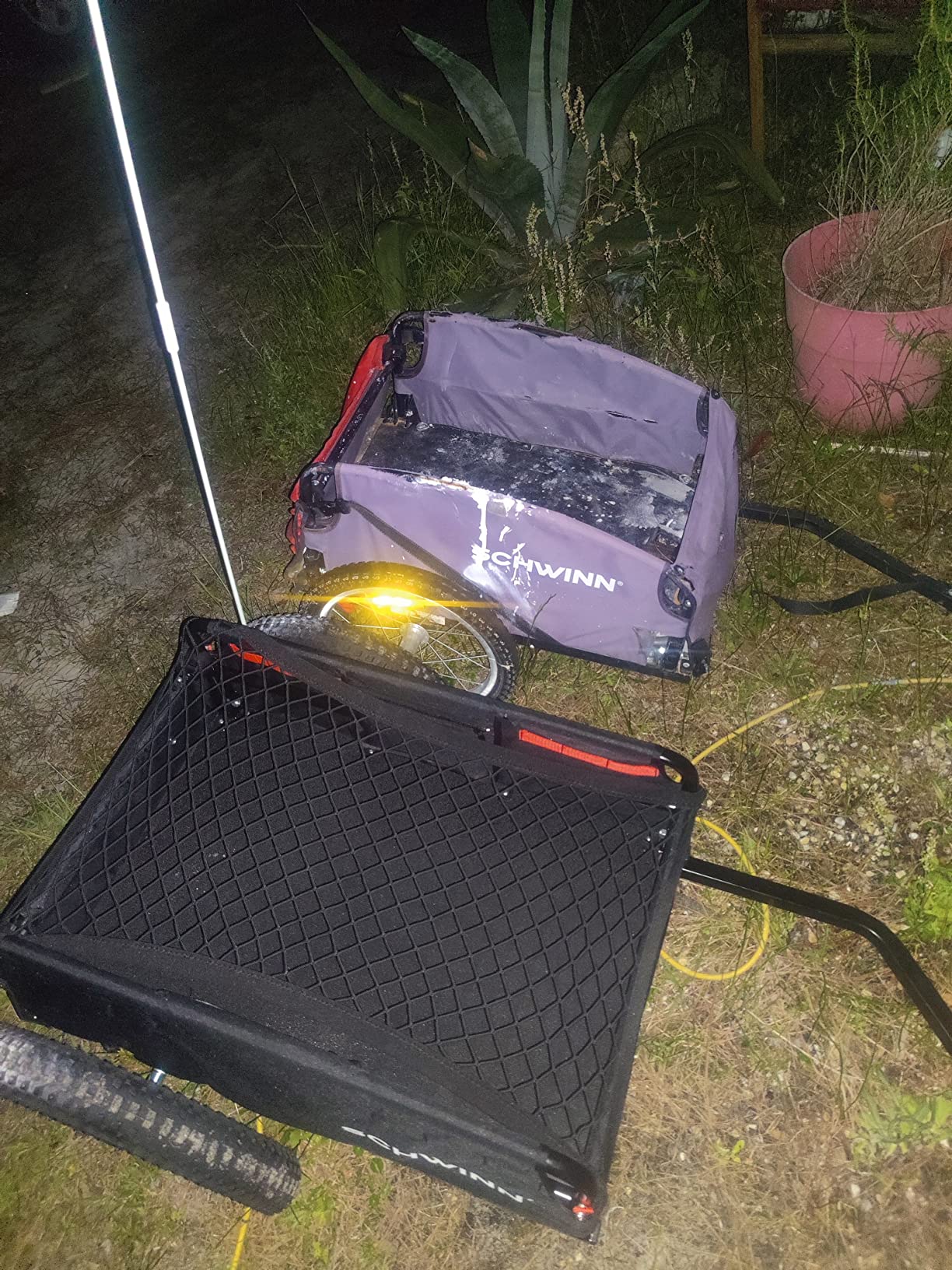 Schwinn Porter Cargo Trailer for Bikes, 100 lb Capacity, Foldable | Quick Release Wheels, 16
