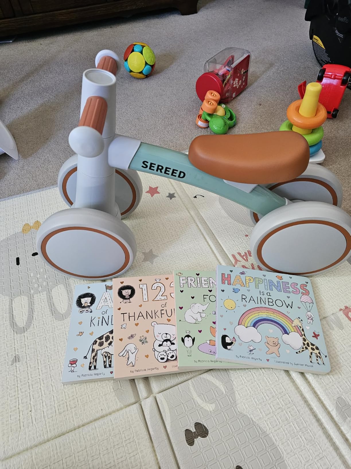 SEREED Baby Balance Bike for 1 Year Old Boys Girls 12-24 Month Toddler Balance Bike, 4 Wheels Toddler First Bike, First Birthday Gifts customer photo 1