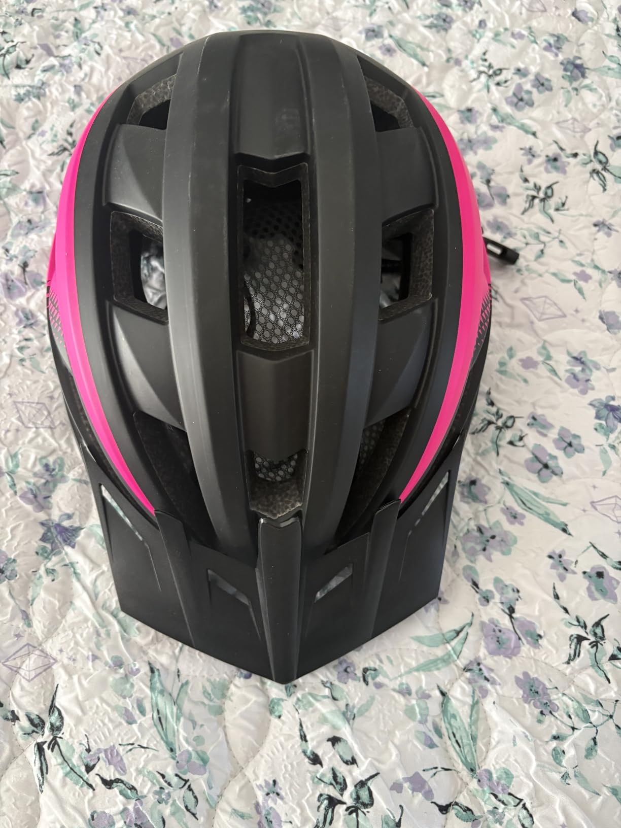 Adult-Men-Women Bike Helmet with Light - Mountain Road Bicycle Helmet with Replacement Pads & Detachable Visor customer photo 1