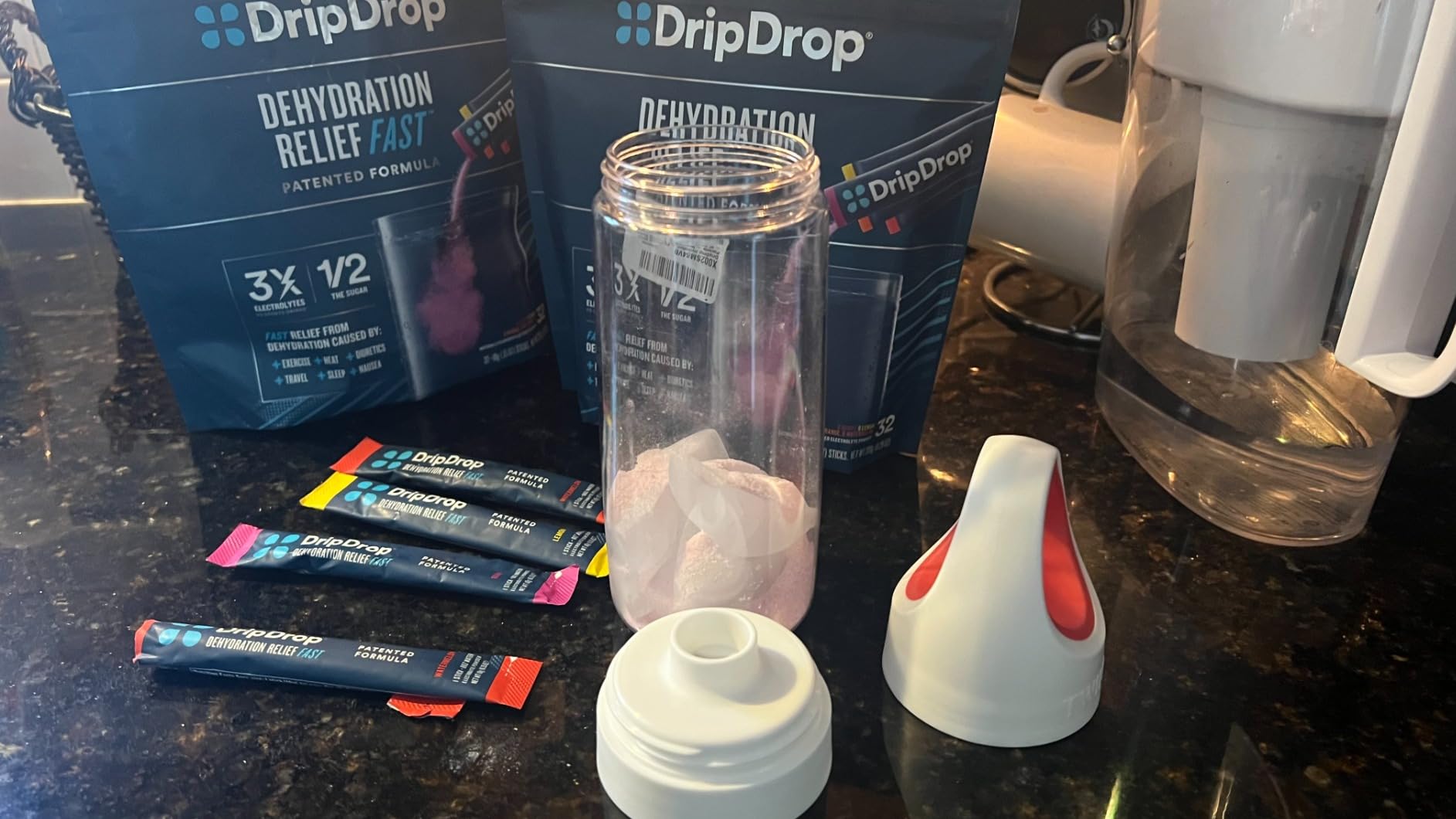 DripDrop Hydration Bold Variety Pack, Electrolyte Packets, 32 Count | Watermelon, Berry, Lemon & Orange; 3X Electrolytes, Vitamin C, Magnesium, Potassium, Zinc; Single Serve Powder Drink Mix customer photo 1