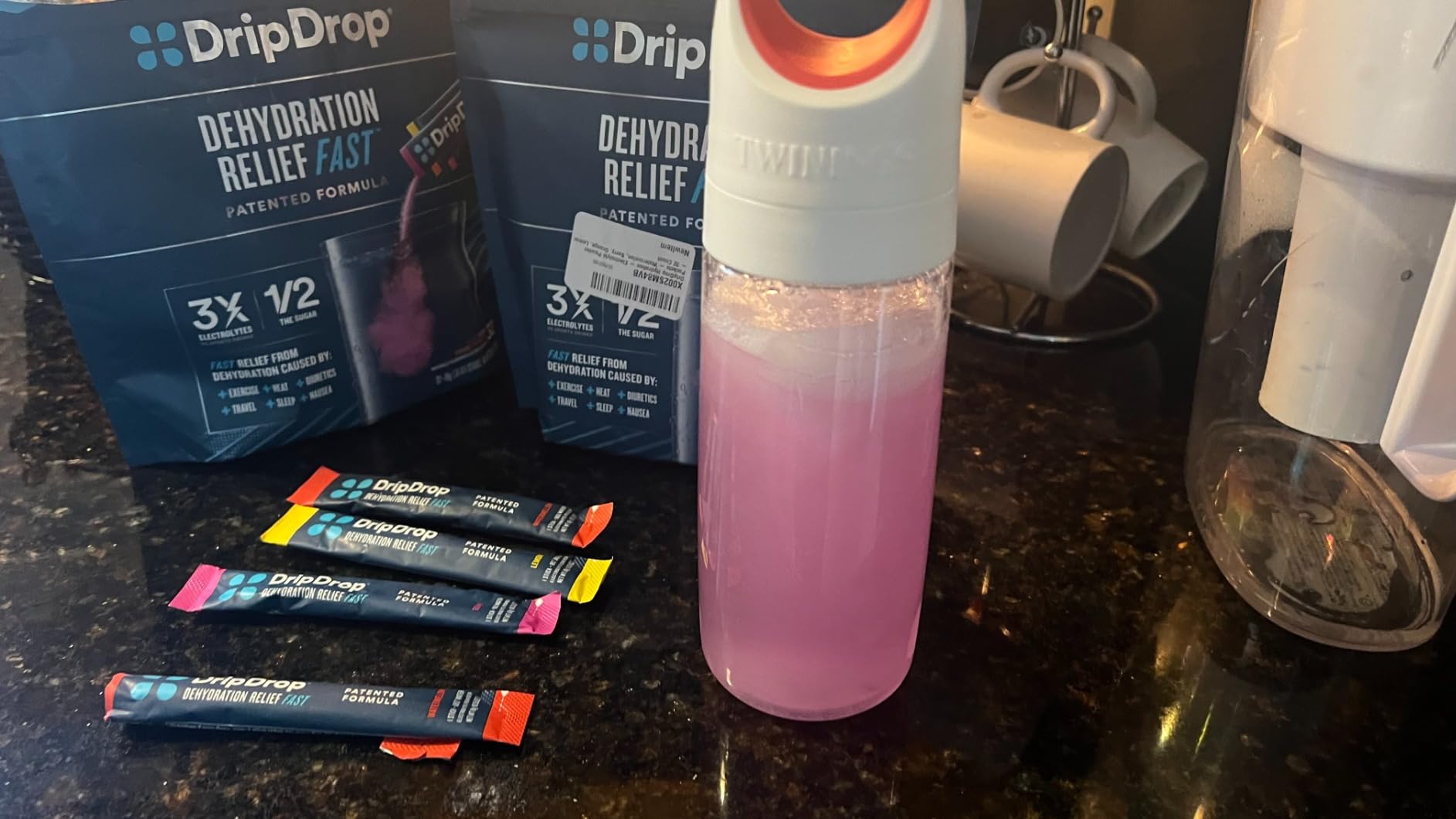 DripDrop Hydration Bold Variety Pack, Electrolyte Packets, 32 Count | Watermelon, Berry, Lemon & Orange; 3X Electrolytes, Vitamin C, Magnesium, Potassium, Zinc; Single Serve Powder Drink Mix customer photo 2