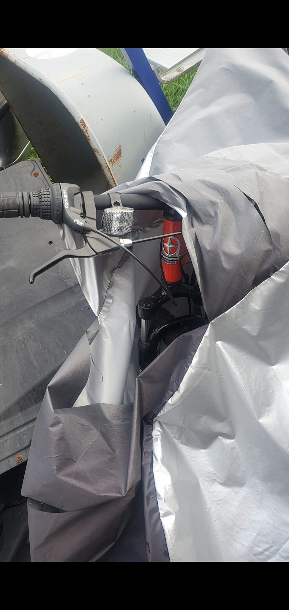 Bike Cover, Waterproof Outdoor Bicycle Cover with Lock Hole for Mountain Road Bikes customer photo 1