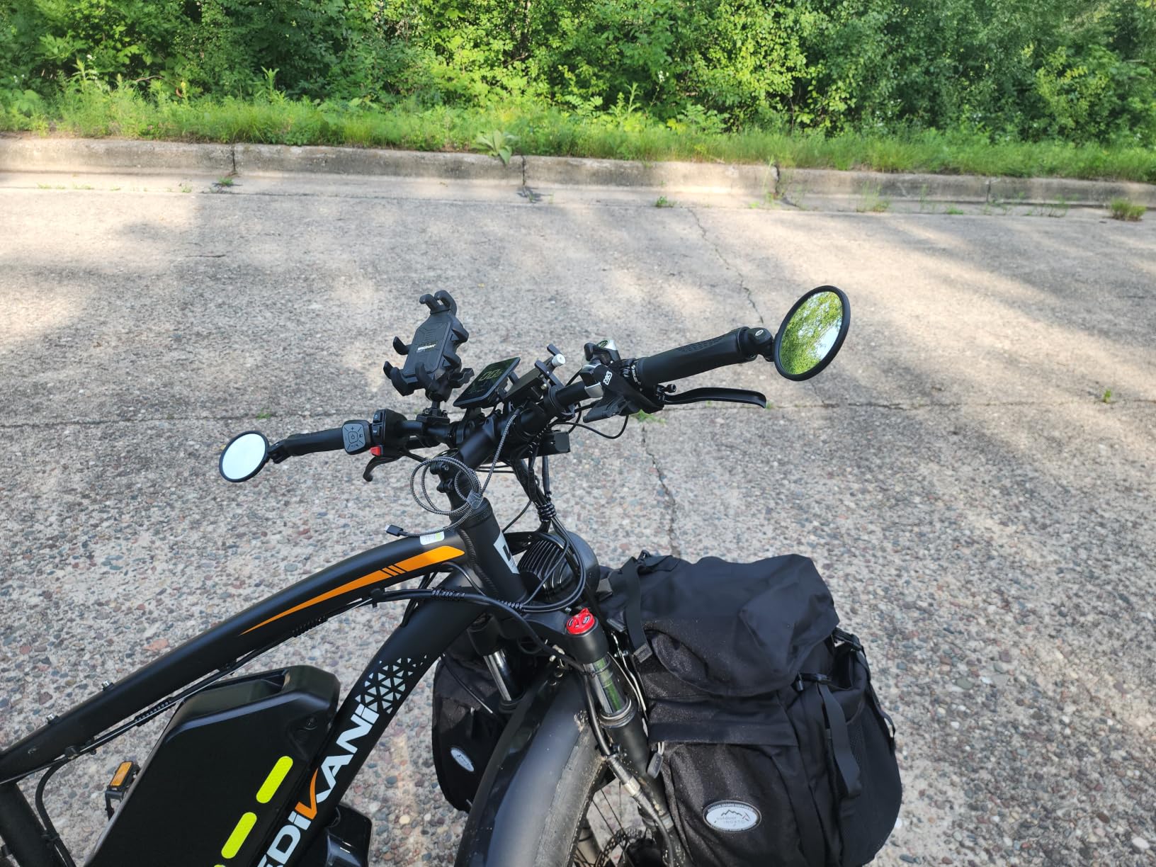 Bike Mirrors,Bike Bar End Mirror, HD Glass Convex Lens Bicycle Rearview Mirror, Safe Cycling Rearview Mirror, Easy to Install customer photo 1