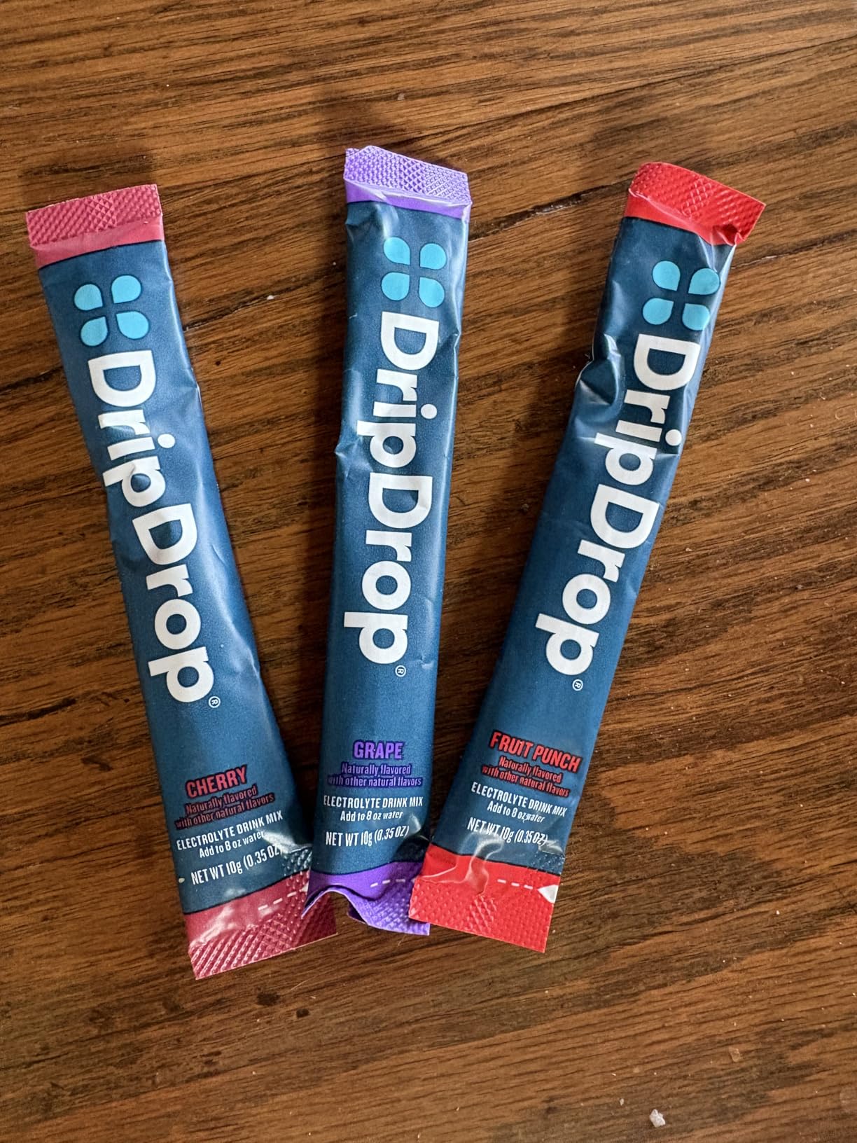 DripDrop Hydration Juicy Variety Pack, Electrolyte Packets, 32 Count | Grape, Fruit Punch, Strawberry Lemonade & Cherry; 3X Electrolytes, Vitamin C, Magnesium, Zinc; Single Serve Powder Drink Mix customer photo 2