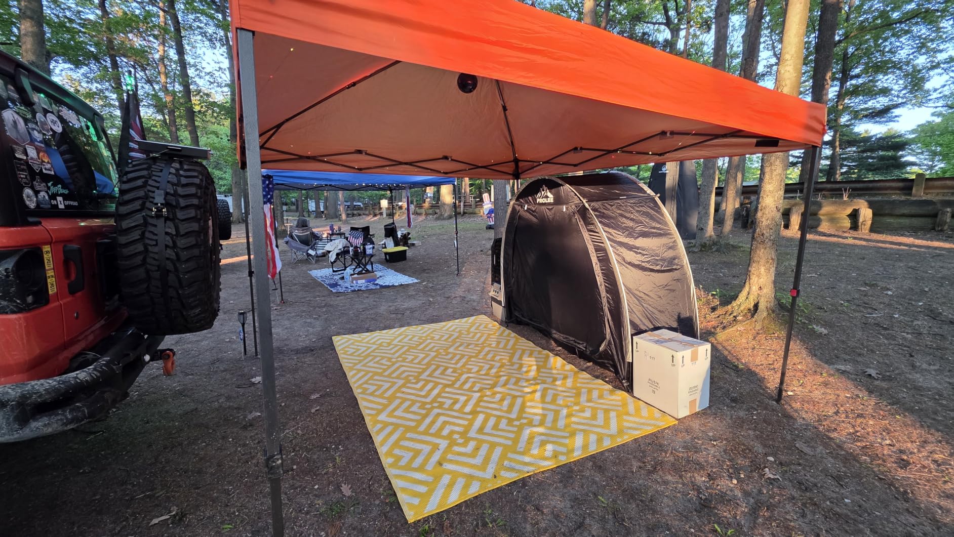 PROLEE Bike Shed 6.6FT, Waterproof Oxford Fabric Storage Tent for 2 Bikes, Outdoor Storage with Window Design, Black | 210D Oxford Fabric, Portable Bike Covers Shelter, Storage Shed for Motorcycle, Garden Tools, Lawn Mower customer photo 1