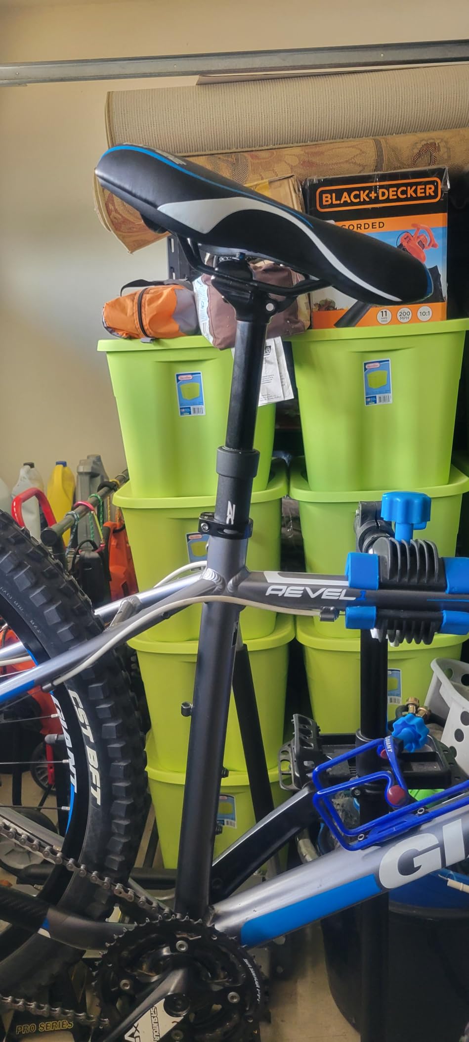 Bike Dropper Seatpost Jump Seat Post 100mm Travel Manual Control Lever Height Adjustable Seatpost Hydraulic 375mm customer photo 1