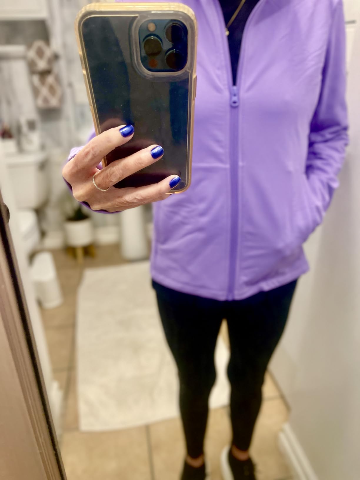 baleaf Women's Fleece Running Jacket Water Resistant Full Zip Winter Cold Weather Gear Thermal Cycling Workout Jackets customer photo 1