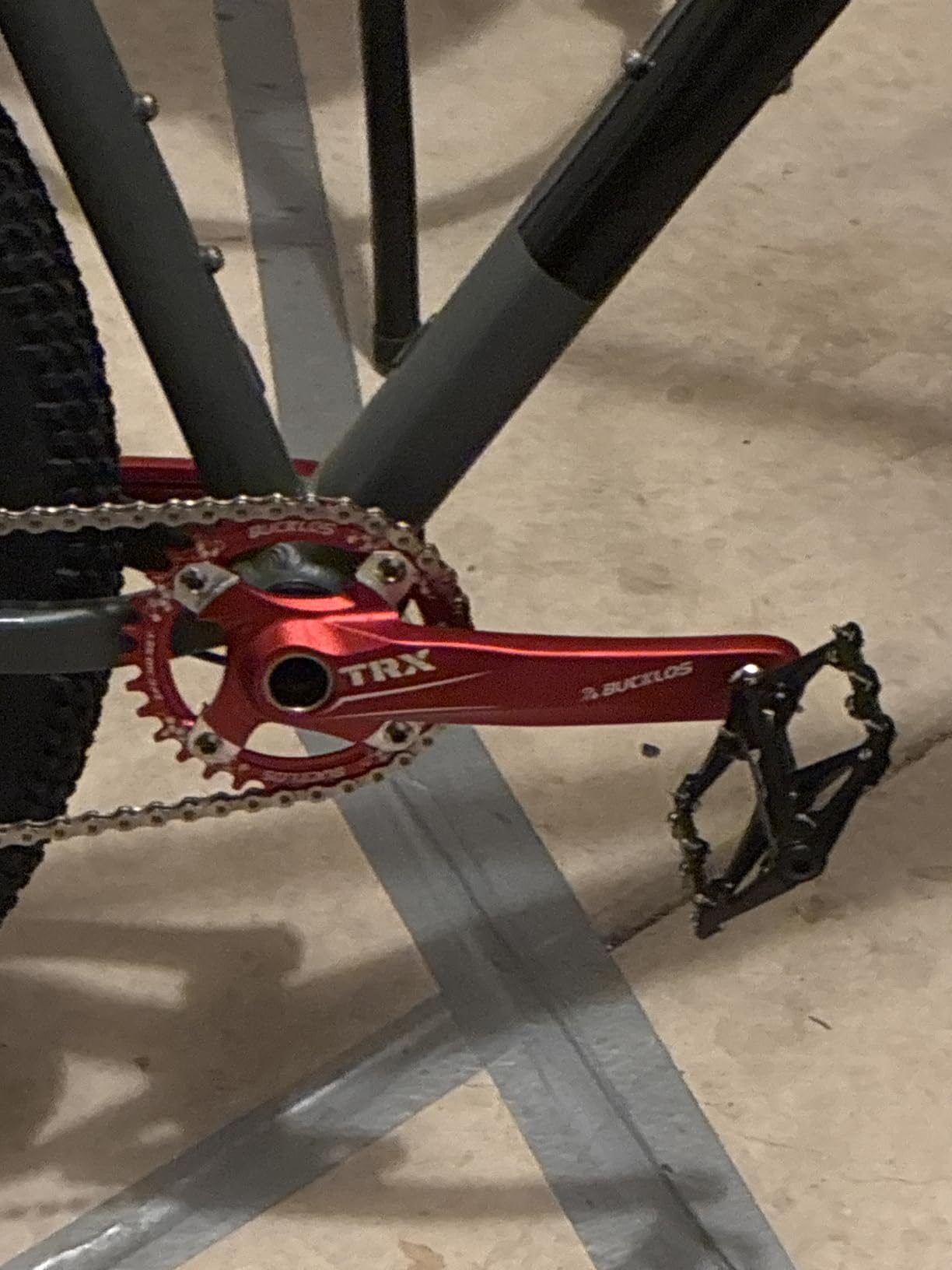 BUCKLOS IXF 104 BCD 30T-38T 170MM Mountain Bike Crankset, Hollow Integrated MTB Crank Set, Aluminum Alloy Crankset Round Oval Narrow Wide Chainring with Bottom Bracket Bolts Fit Shimano/FSA Gaint customer photo 1
