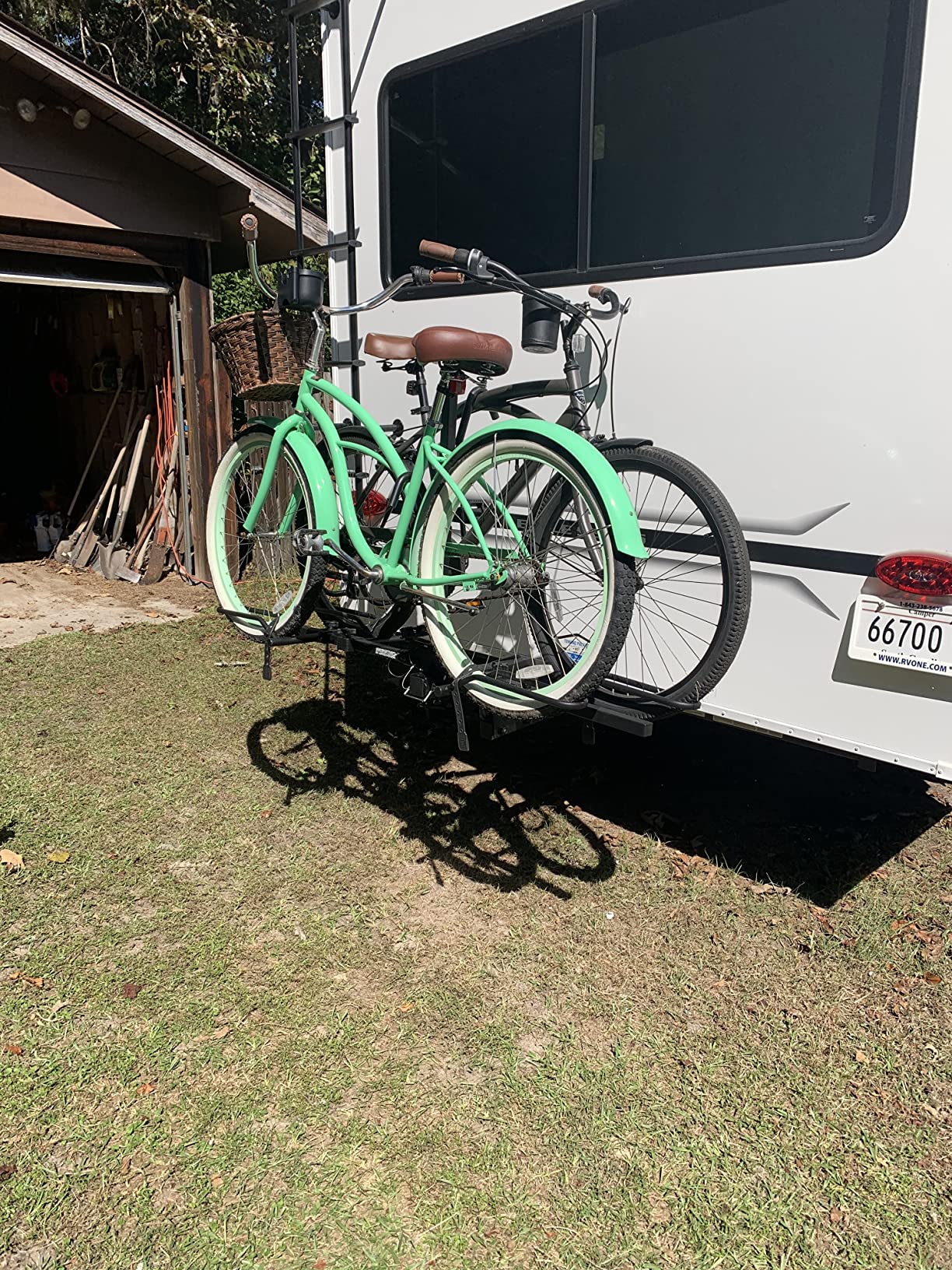 Swagman Nomad RV Approved Bike Rack - Hitch Mount Carrier for 2 Bikes, 35 lbs per Bike, 6