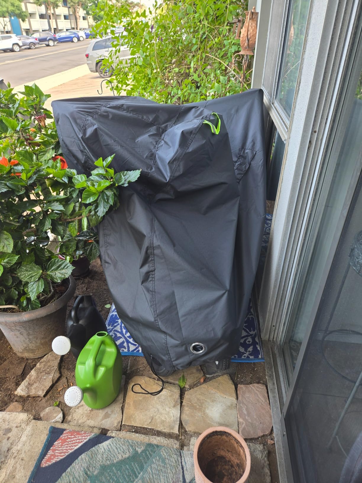 Waterproof Bicycle Cover for Outdoor Storage - Fits 1 or 2 Mountain, Road, Electric Bikes - Anti Theft Lock Holes for Frame Body & Wheels - Premium Heavy Duty Ripstop Fabric. For Rain or Snow. customer photo 1