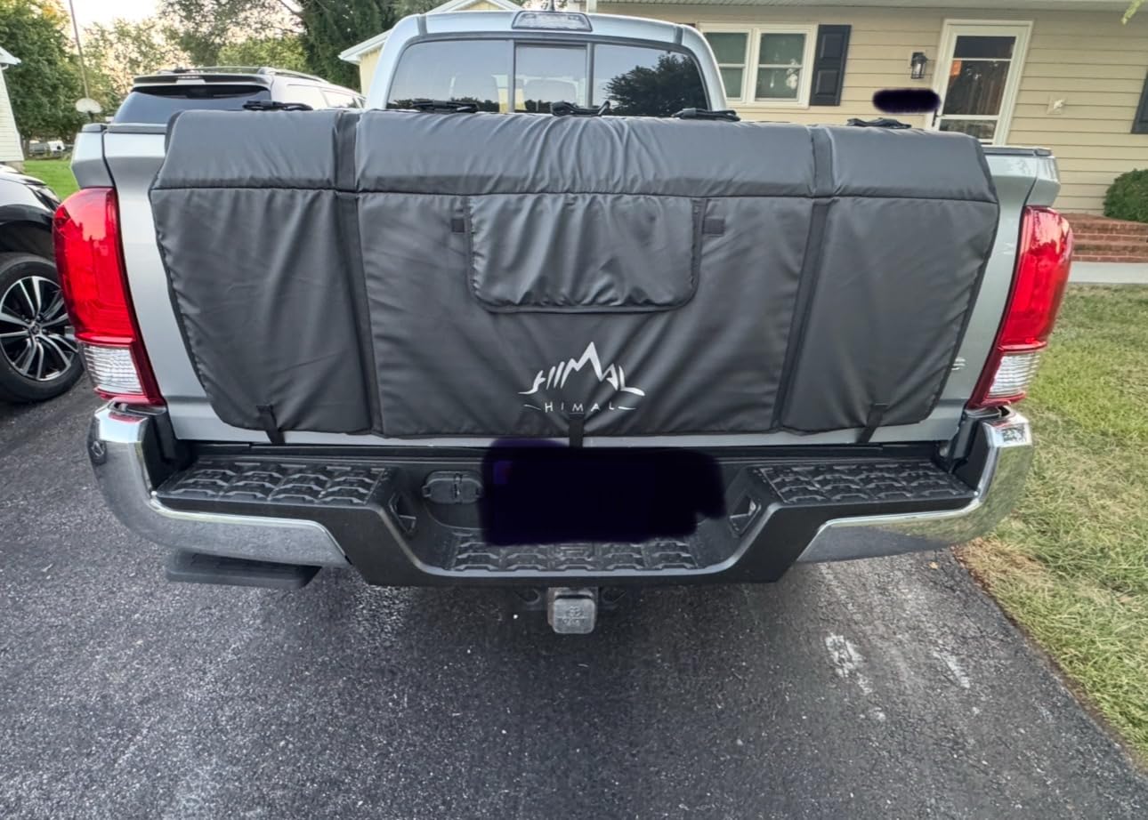 Himal Outdoors Tailgate Pad for Mountain Bike, Fits Most Trucks | Tailgate Protection Pad with Tool Pockets & Enlarged Rear Window, Scratch-Resistant, Holds Up to 7 Bikes customer photo 1