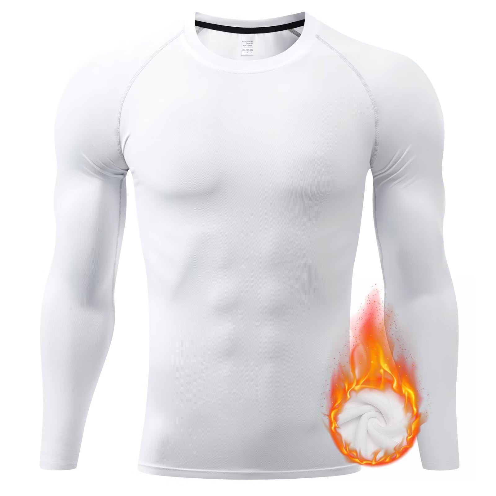 Mens Thermal Shirts Long Sleeve UPF 50+ Running Cycling Ski Base Layer Top, Sweat Wicking Cool customer photo 1