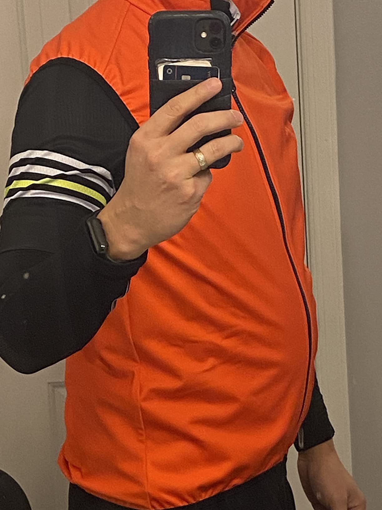CEROTIPOLAR Club Fit Men's Thermal Fleece Cycling Vest for Bike Biking,Rain-Wind Proof Cycle Outwear customer photo 2