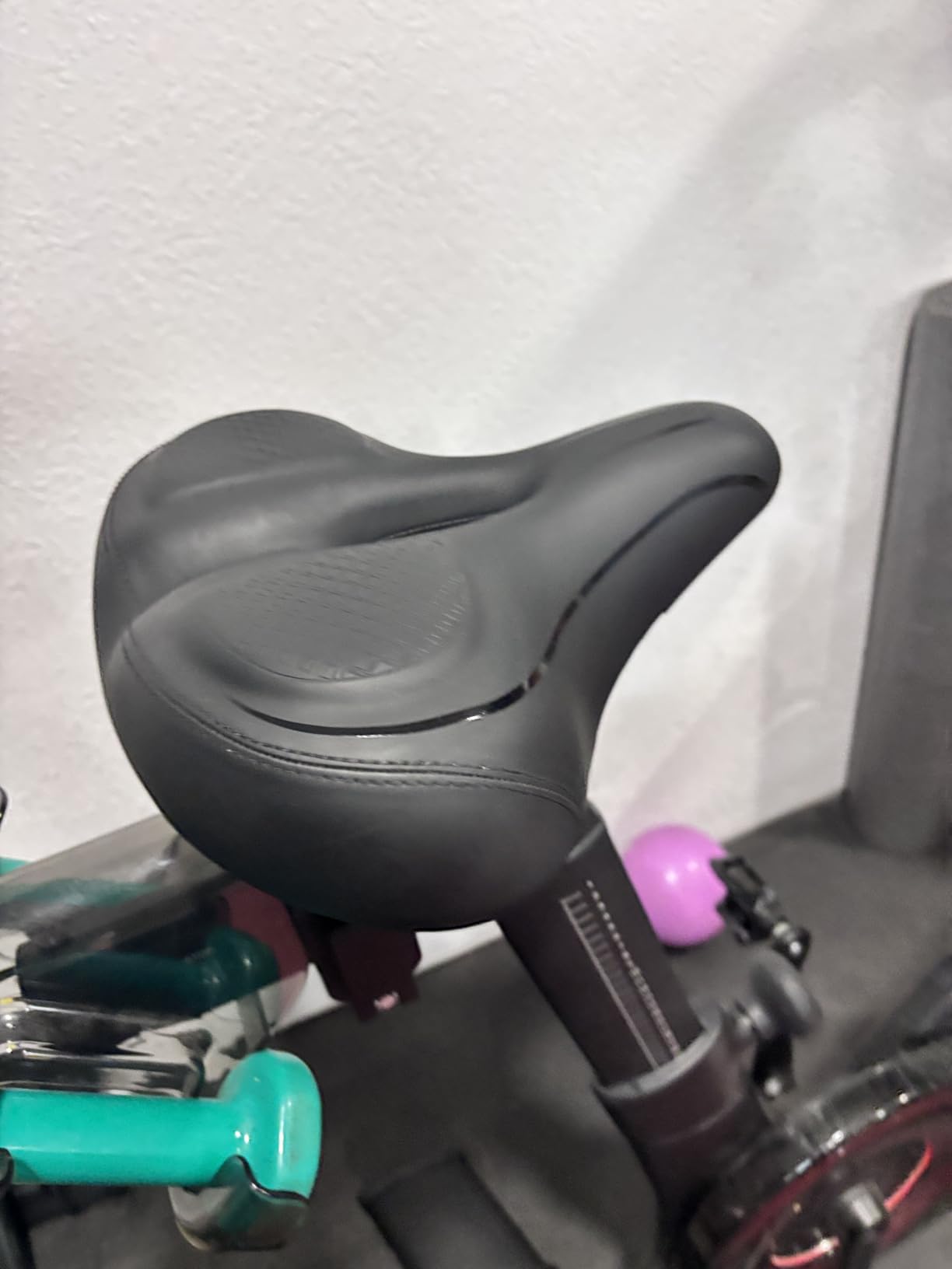 Oversized Bike Seat for Peloton Bike & Bike+, Comfort Seat Cushion Compatible with Peloton, Road or Exercise Bikes, Bicycle Wide Saddle Replacement for Men & Women customer photo 1