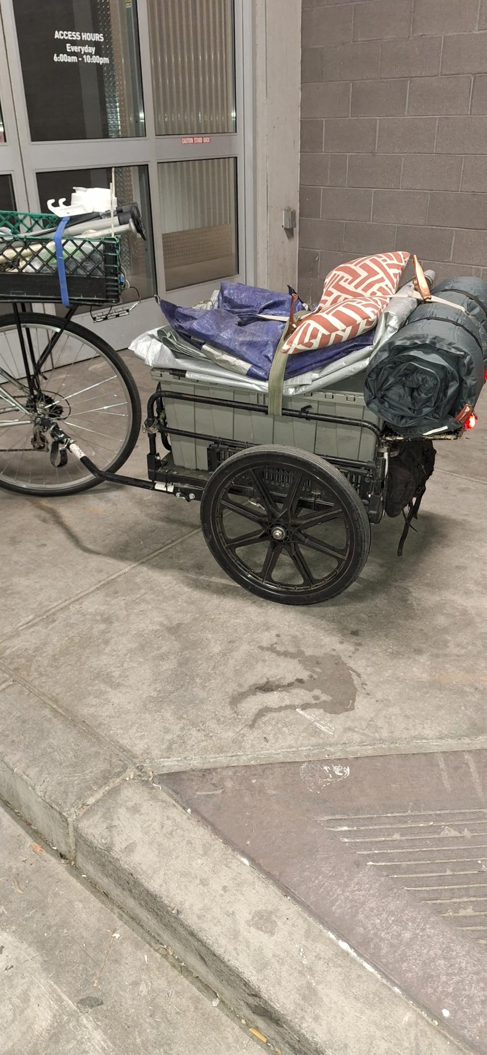 Aosom Bike Cargo Trailer Bike Wagon Bicycle Trailer with Suspension, Triple Safety Features, 16'' Wheels, 88 lbs Max Load customer photo 2