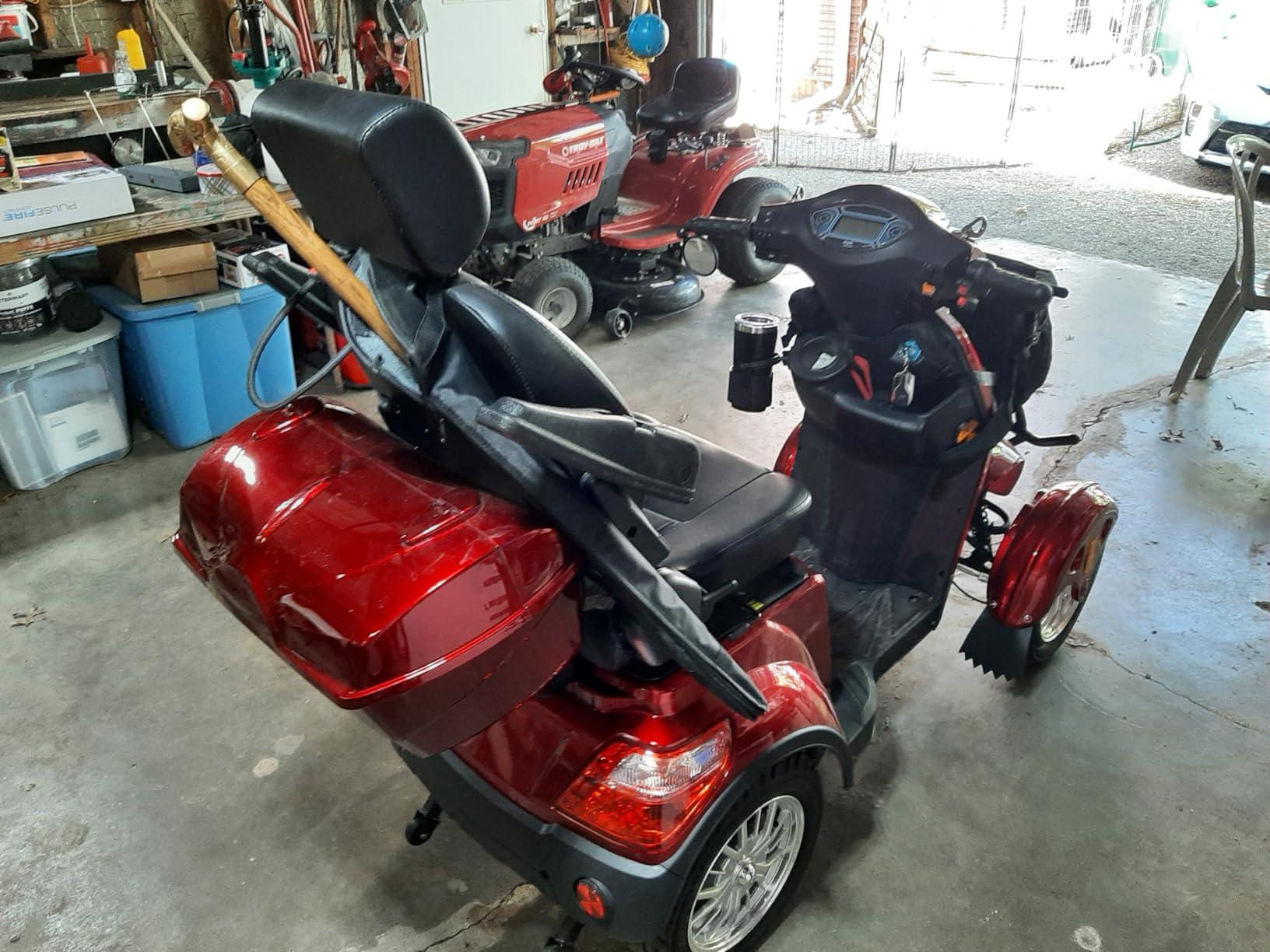 Mobility Scooters for Seniors & Adults 500lbs Capacity - 800W All Terrain Electric Powered Mobility Cart - Heavy Duty Mobility Scooter for Elderly w/Charger Remote Keys (Red) customer photo 1