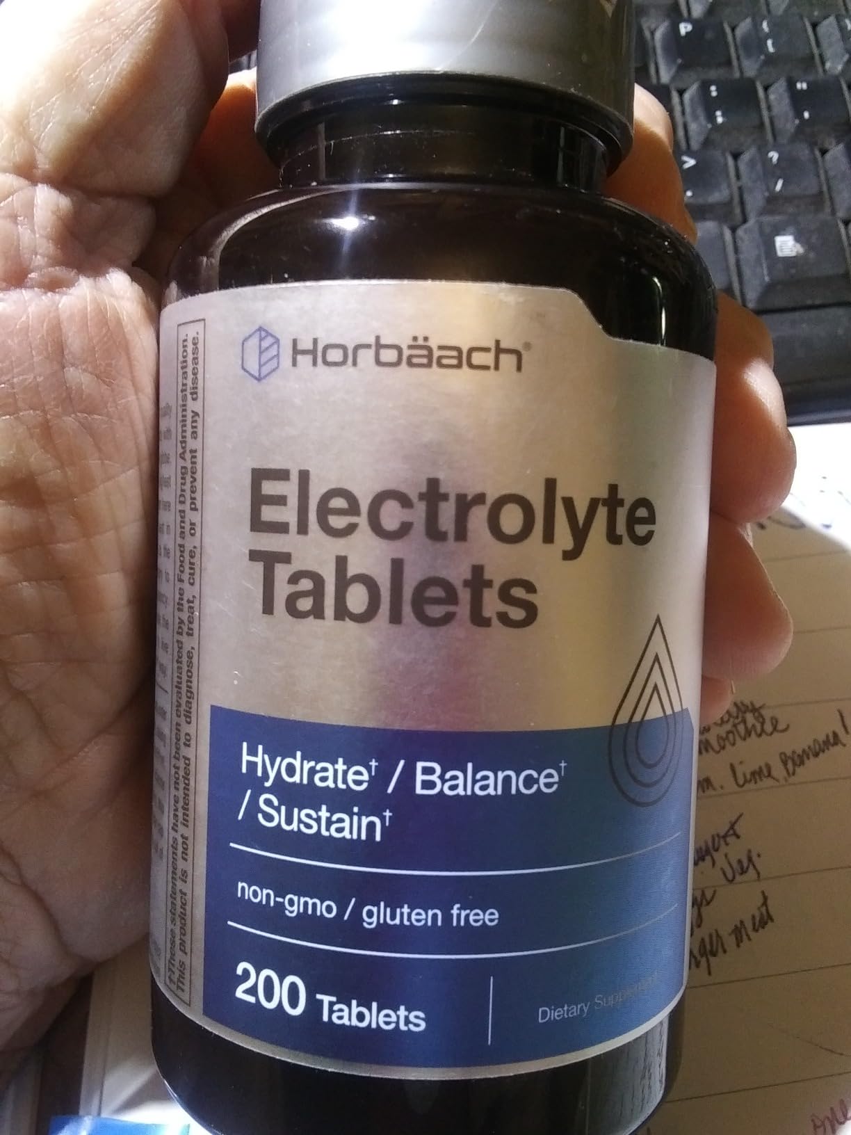 Horbäach Electrolyte Tablets | 200 Count | Helps Hydration & Balance | with Calcium, Magnesium, Chloride, Sodium and Potassium | Vegetarian, Non-GMO & Gluten Free customer photo 1