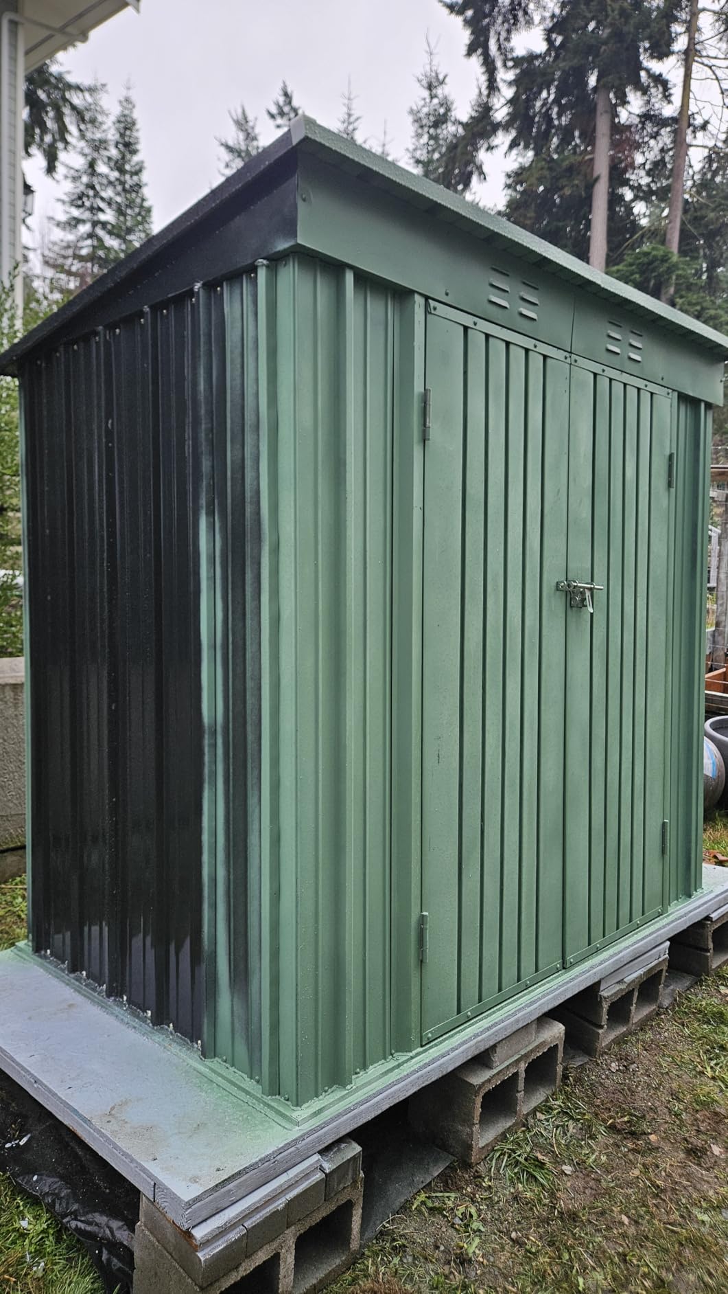 Gizoon 6x4 FT Outdoor Shed, Metal Garden Shed Lockable Doors, Dark Gray | Double Lockable Doors, Anti-Corrosion, Waterproof, Fits Backyard/Patio/Lawn, Spacious Storage Clearance, Durable Steel customer photo 1