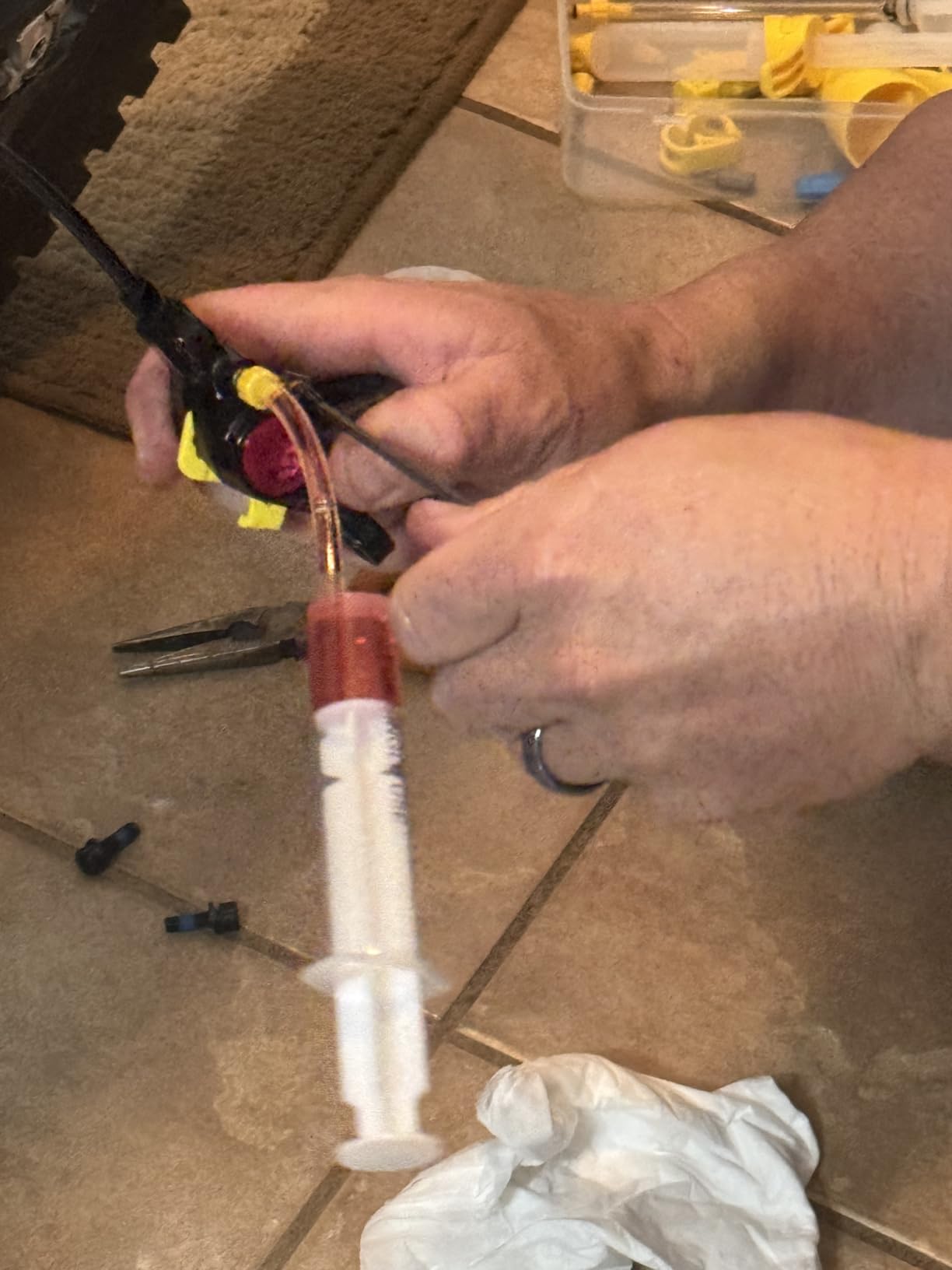 CHUMXINY Brake Bleed Kit for SHIMANO, TEKTRO Hydraulic Disc Brakes, Including High Performance Mineral Brake Fluid (120ml) customer photo 2