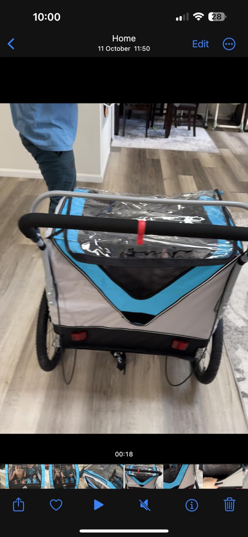 Aosom 3-in-1 Walk/Jog/Ride Child Baby Bike Trailer for Kids 2 Seater customer photo 2