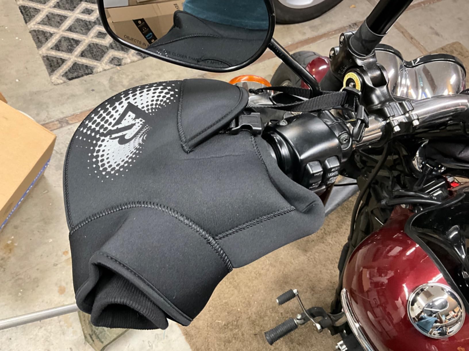 Motorcycle Handlebar Muffs Windproof Winter Thermal Mitts for Bike Cycling customer photo 2