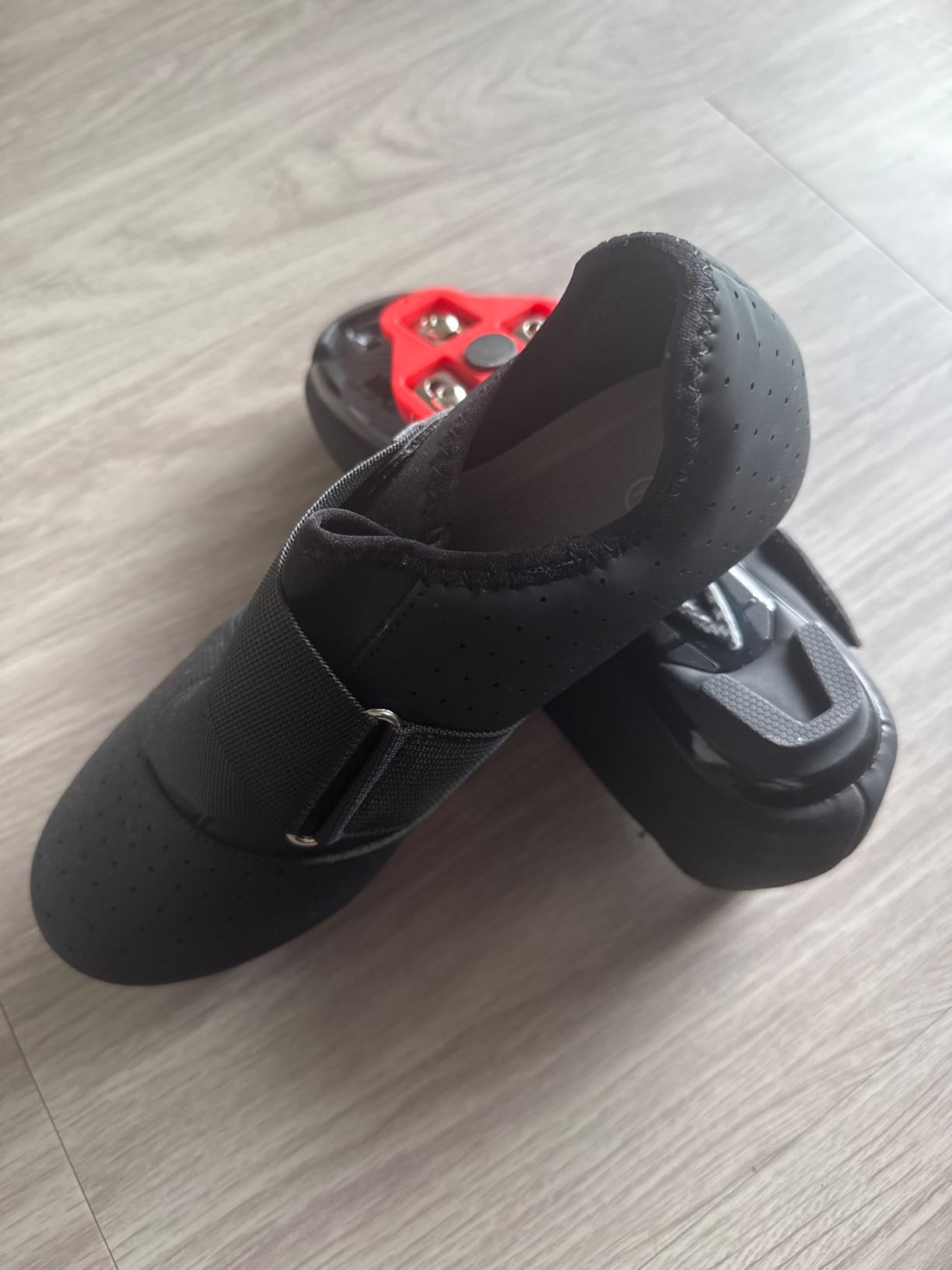 Unisex Cycling Shoes Compatible with Peloton Bike with Single Hook & Loop Strap and Delta Cleats Included for Indoor Road Riding customer photo 2