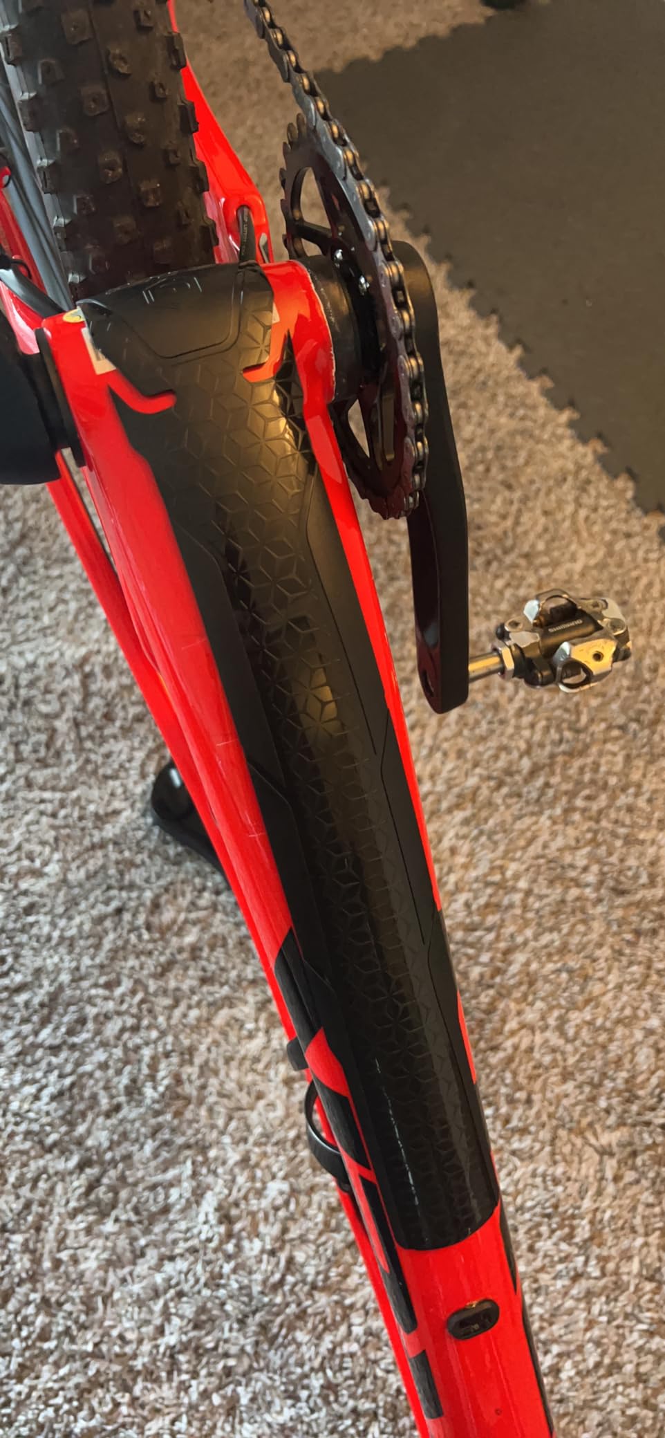 ADABOO Mountain Bike Downtube Frame Protector, Bike Frame Protection Tape, Bicycle Frame Guard Sticker, Down Tube Protective Tape, MTB Paint Protection Film, Bike Wrap customer photo 1