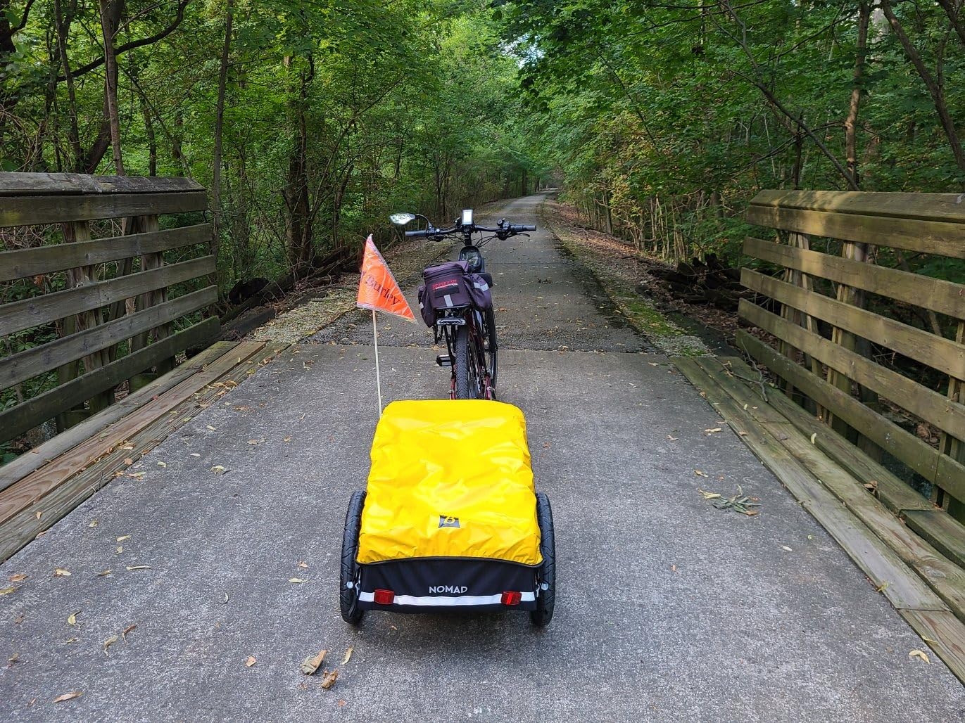 Burley Nomad | Touring Cargo Bike Trailer with Water-Resistant Cover, Large Storage Capacity & 100 lb Load Rating customer photo 2
