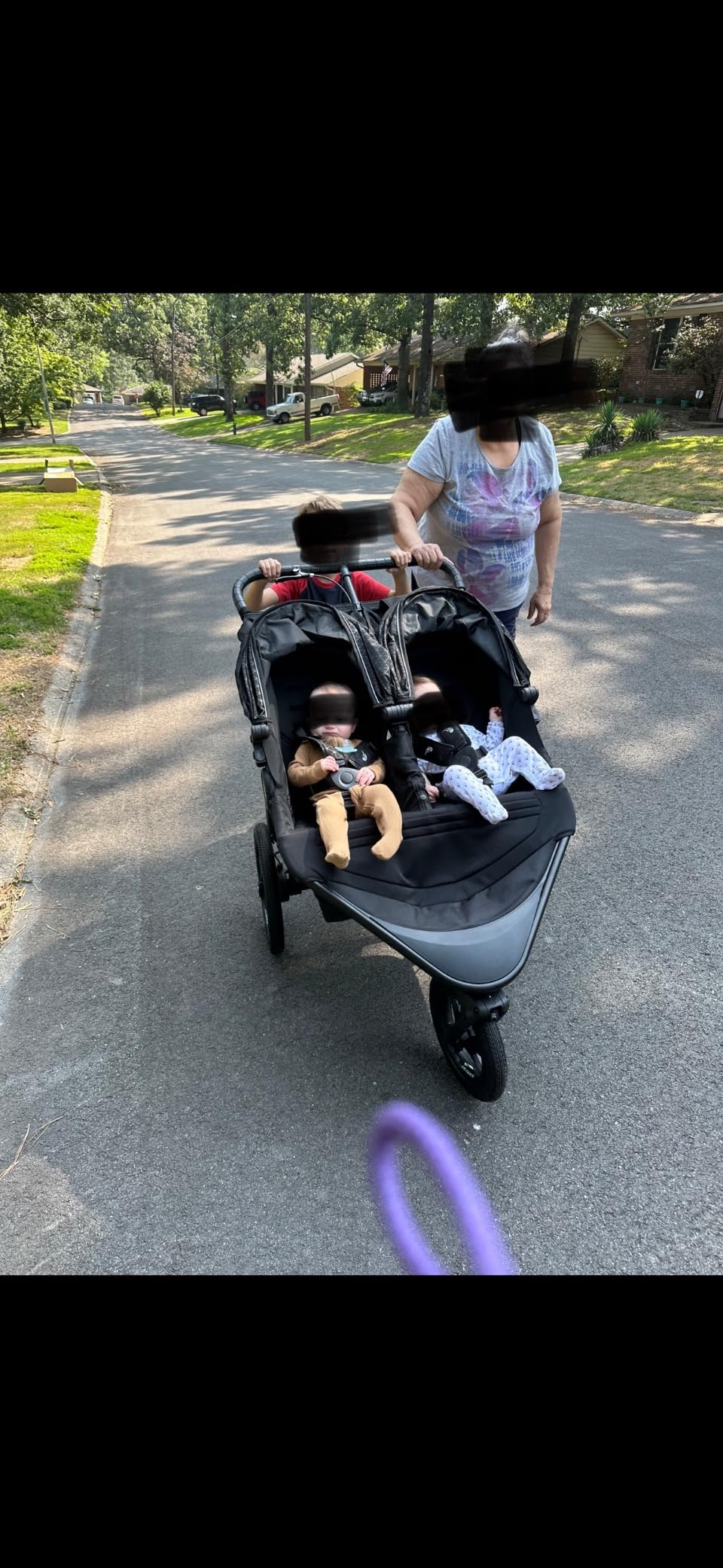 Baby Jogger Summit X3 Double Jogging Stroller, Side by Side Double Stroller with Smooth Ride for Walking/Jogging, Compact Fold, All-Terrain Air Filled Tires, and All-Wheel Suspension, Midnight Black customer photo 1