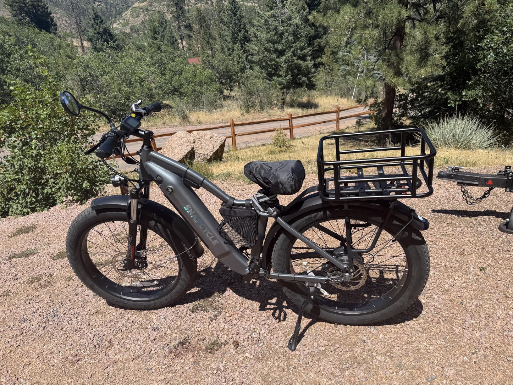 RAYMACE Rear Rack Bike Basket with Cargo Net and Liner | Large Bicycle Basket Perfect Mount for Electric Bike customer photo 1